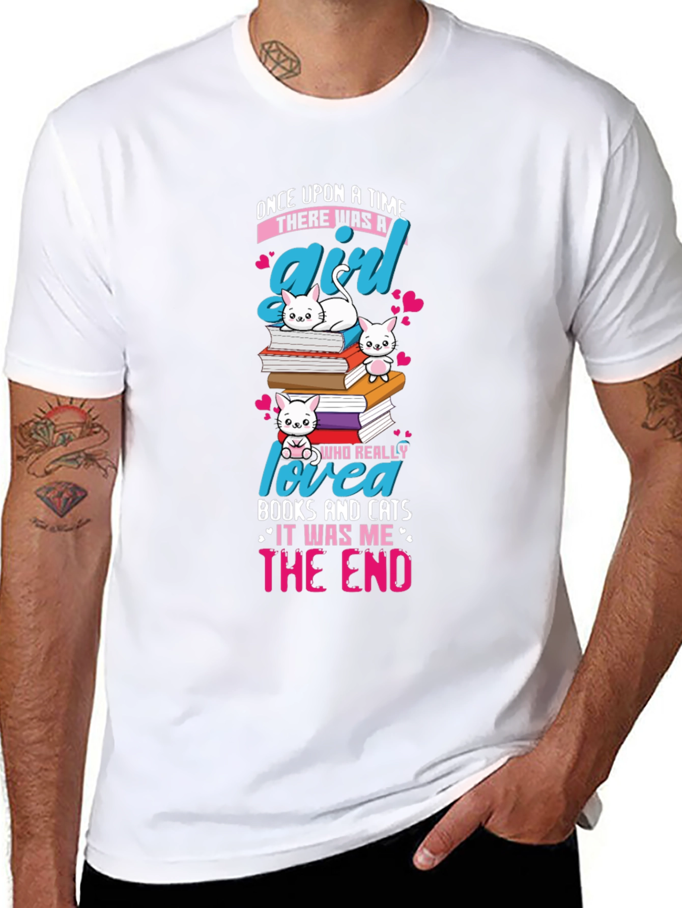 Cats and Books T-Shirt