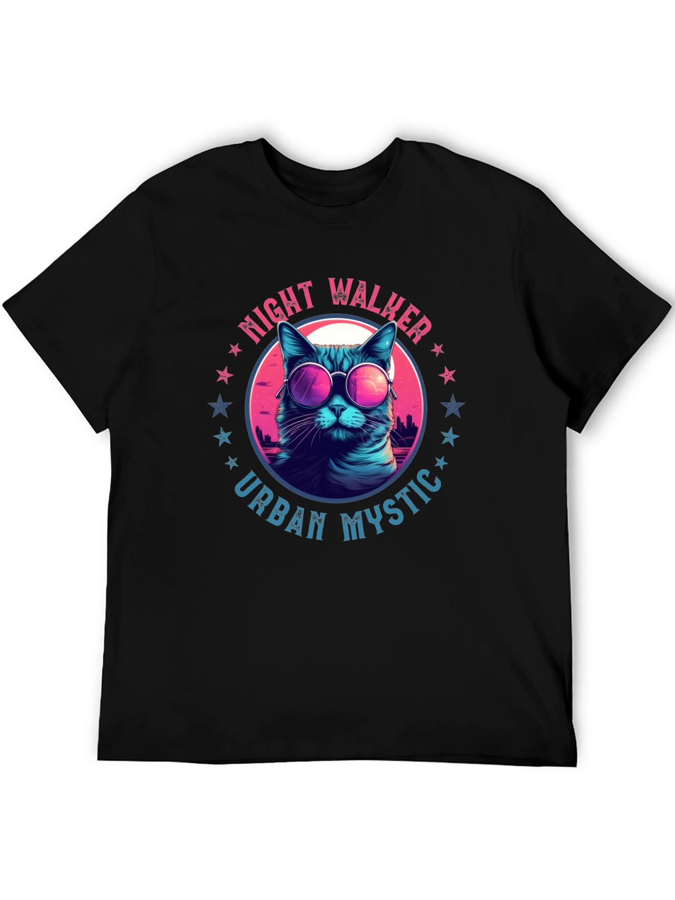 Night Walker Urban Mystic Cat T-Shirt