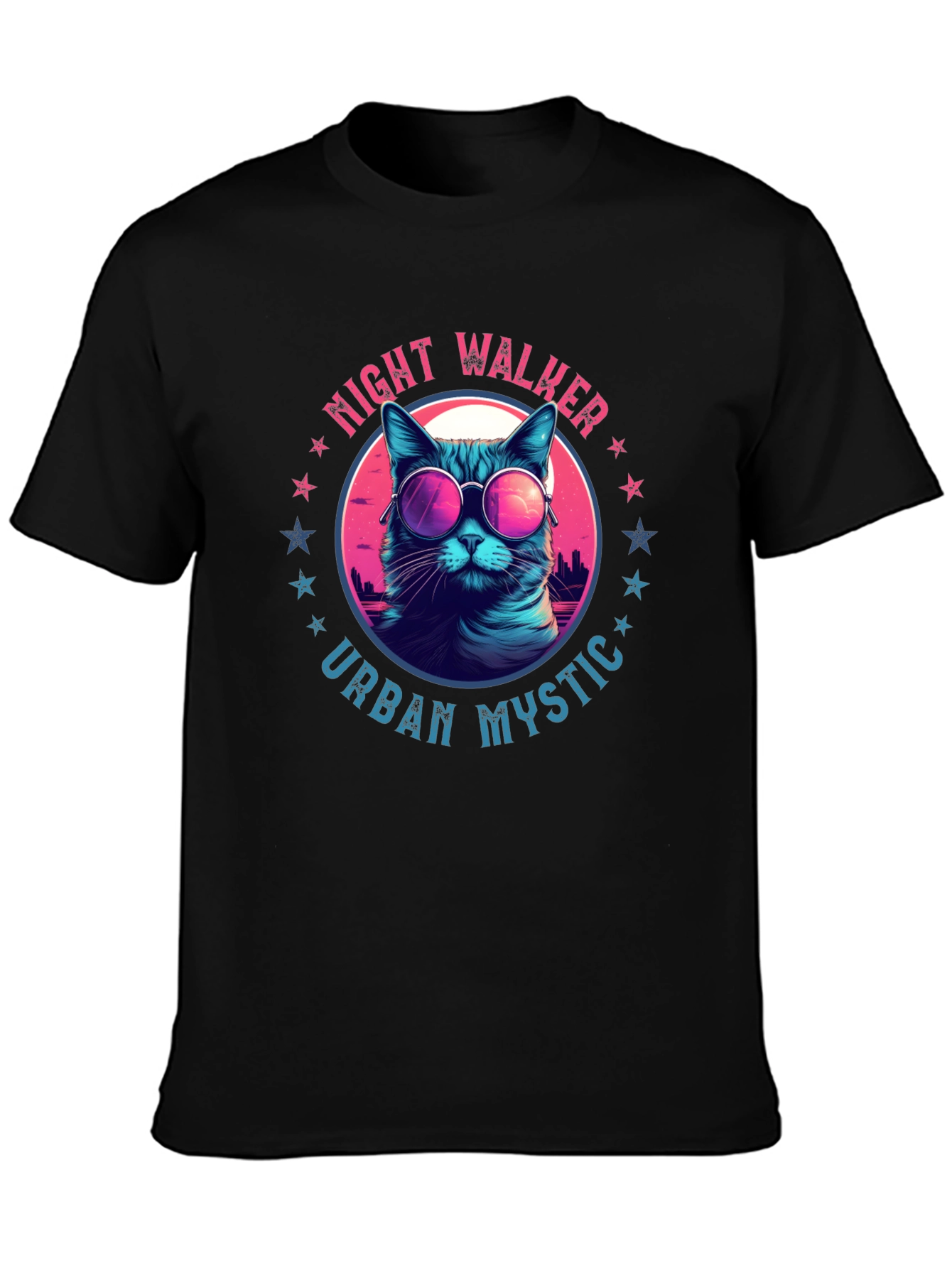 Night Walker Urban Mystic Cat T-Shirt