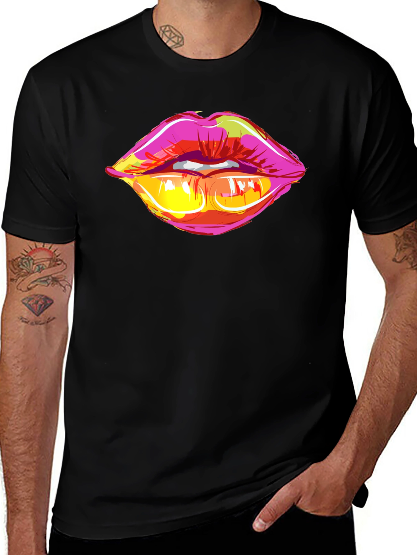 Pop Art Lips Graphic Tee - Bold & Stylish