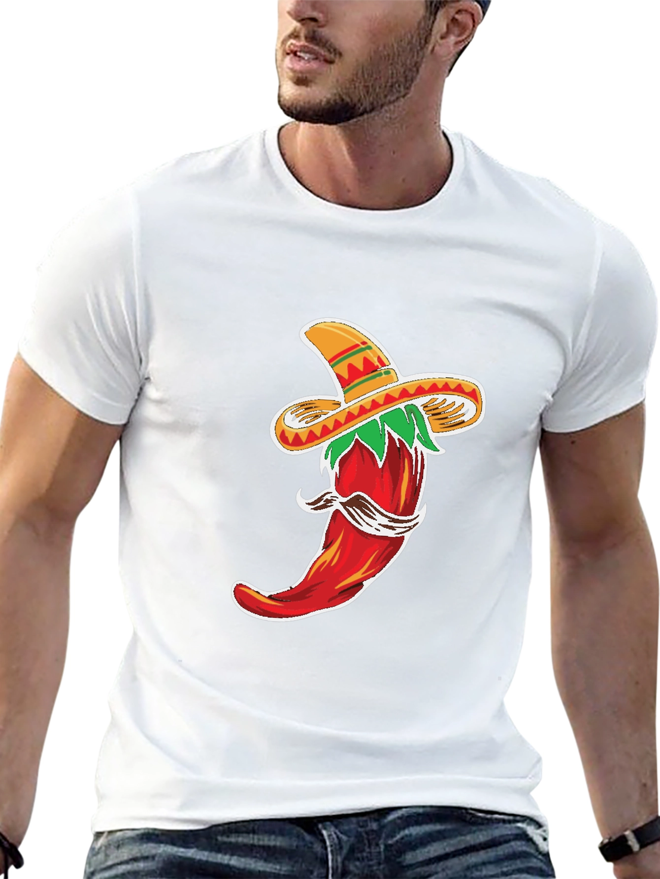 Chili Pepper Sombrero Graphic T-Shirt