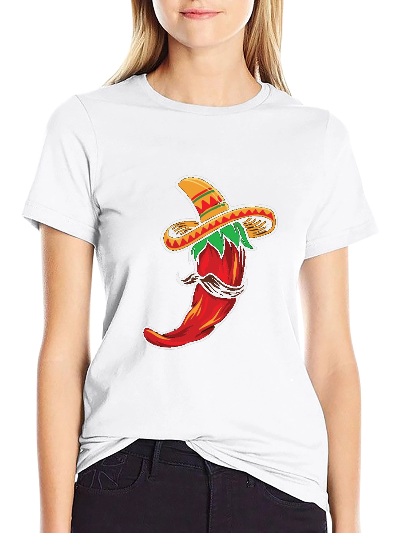 Chili Pepper Sombrero Graphic T-Shirt