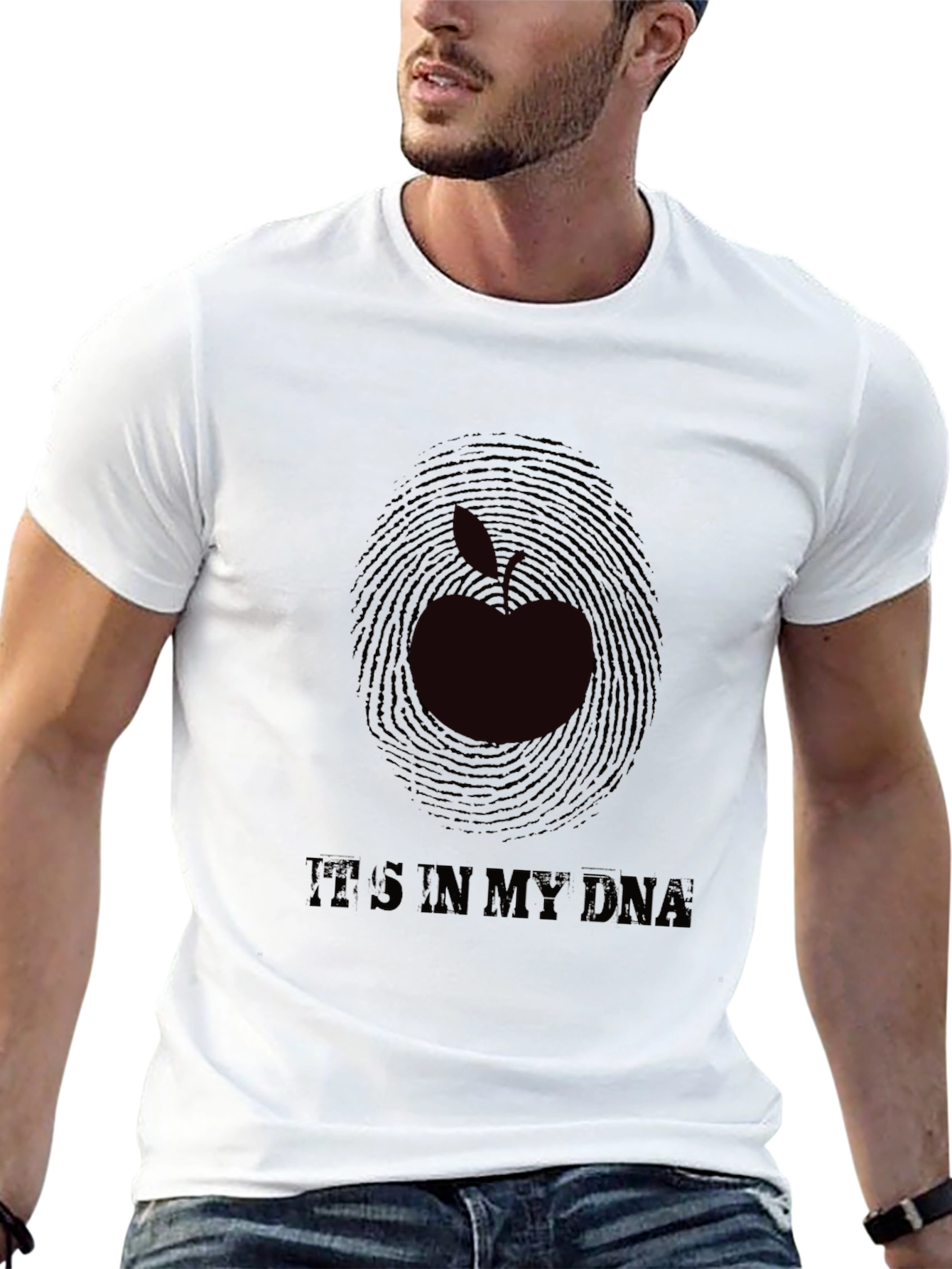 Apple DNA Graphic T-Shirt - Stylish Unique Tee
