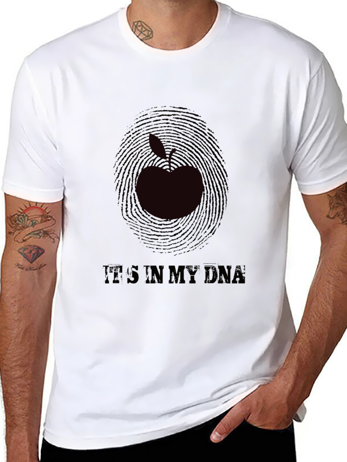 Apple DNA Graphic T-Shirt - Stylish Unique Tee