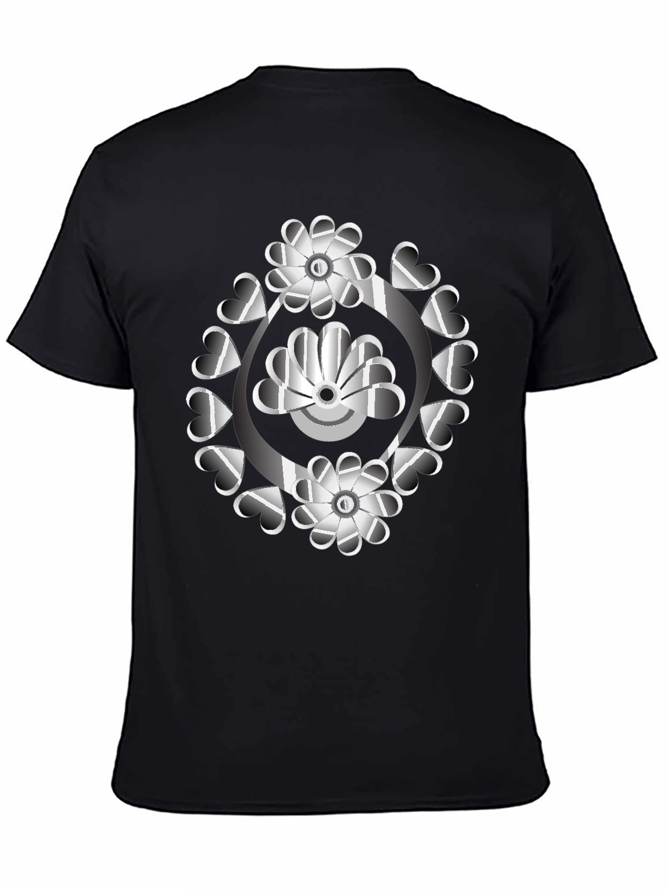 Abstract Floral Heart T-Shirt