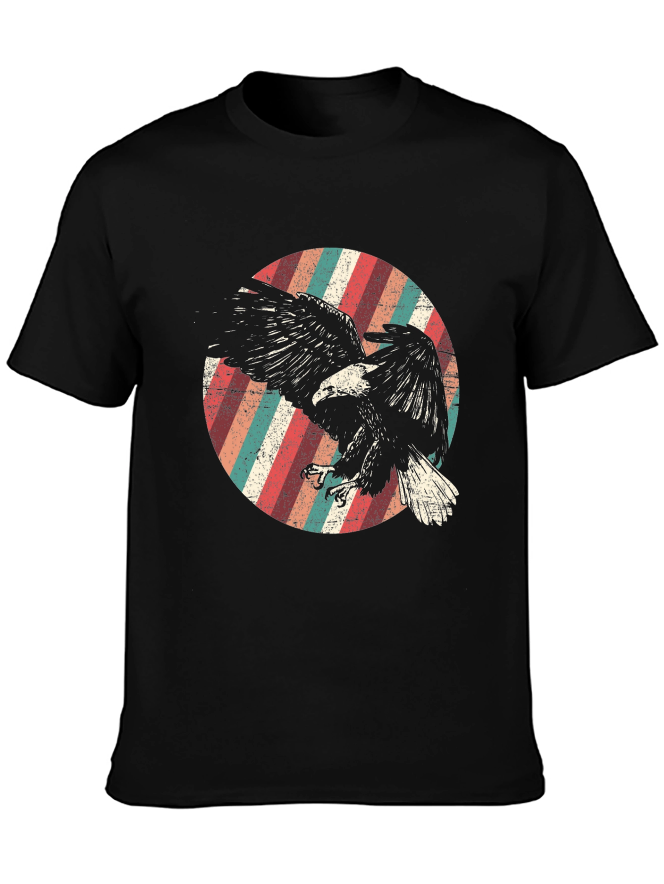 Retro Eagle Graphic Tee - Mens Black T-Shirt