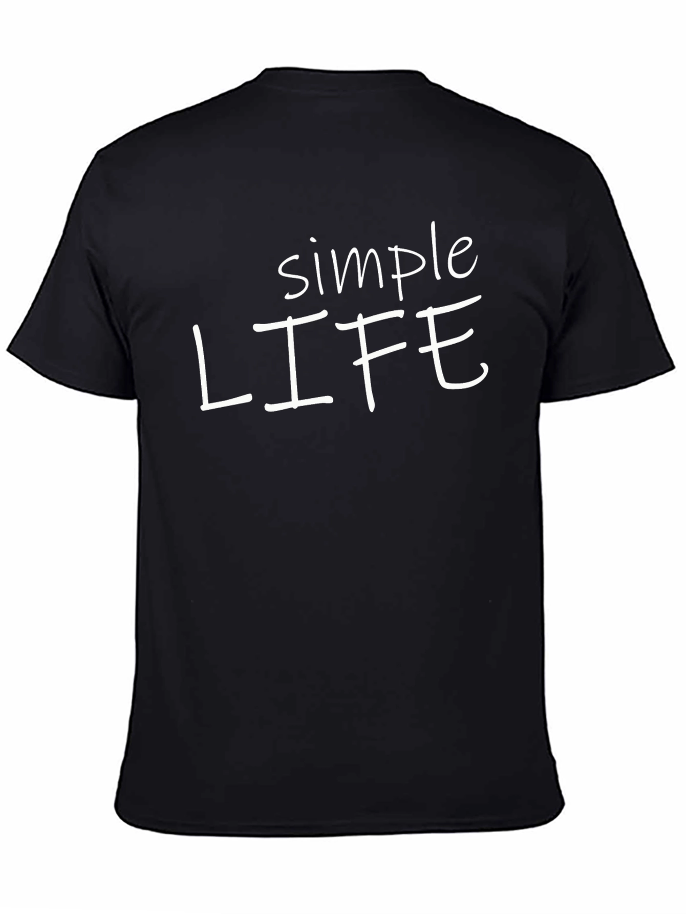 Simple Life Black T-Shirt Casual Wear