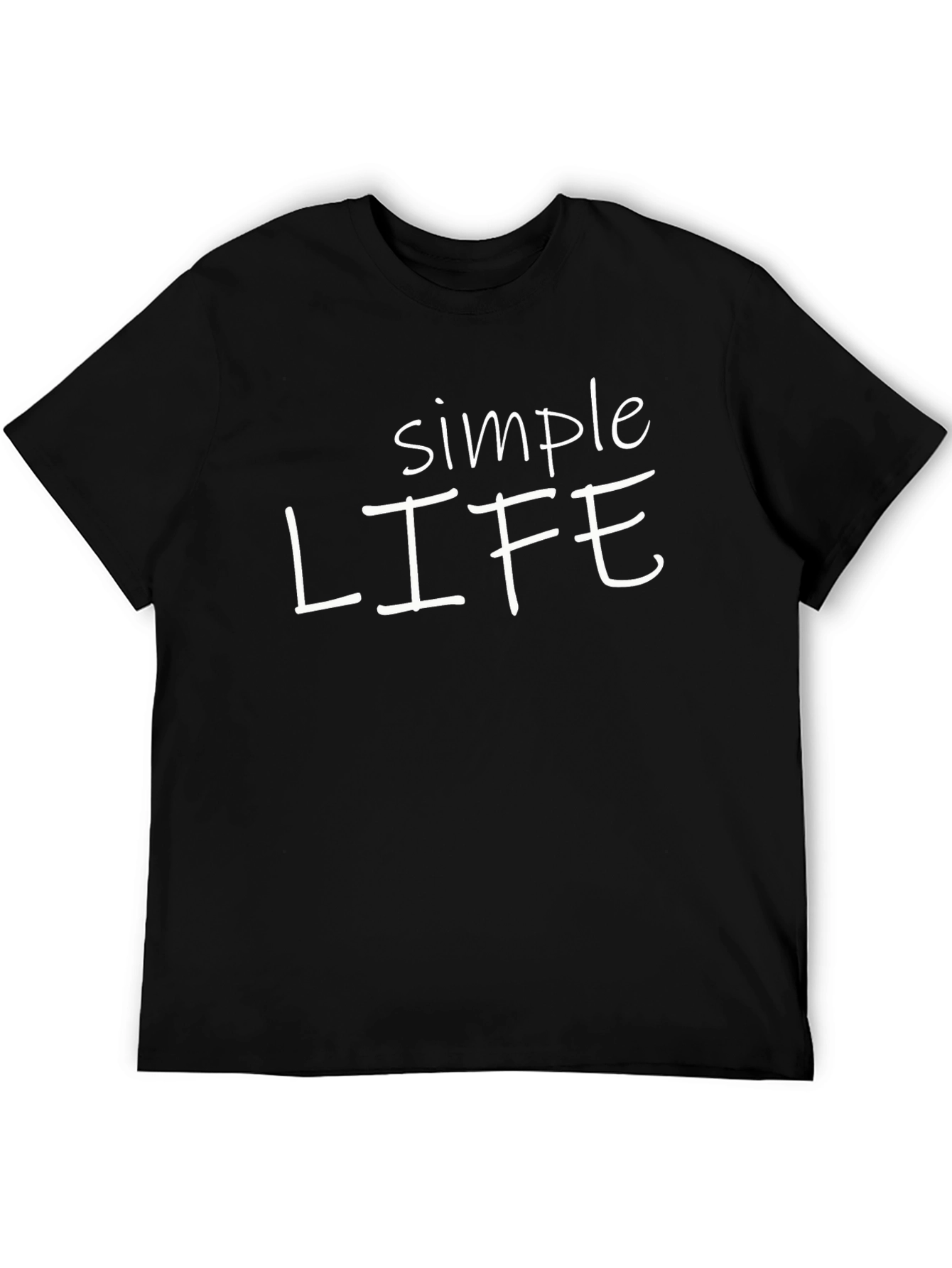 Simple Life Black T-Shirt Casual Wear