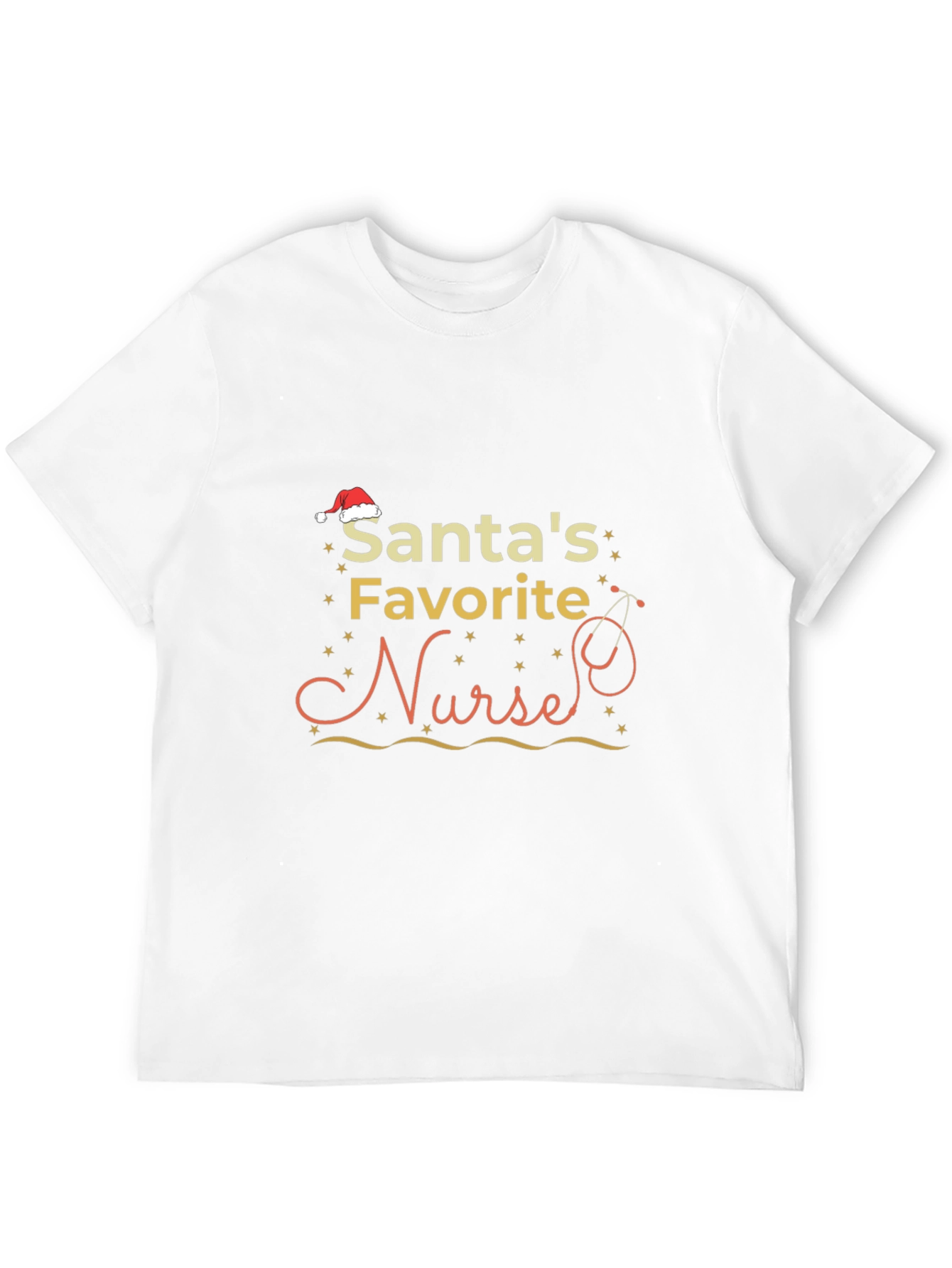 Santas Favorite Nurse T-Shirt - Holiday Gift