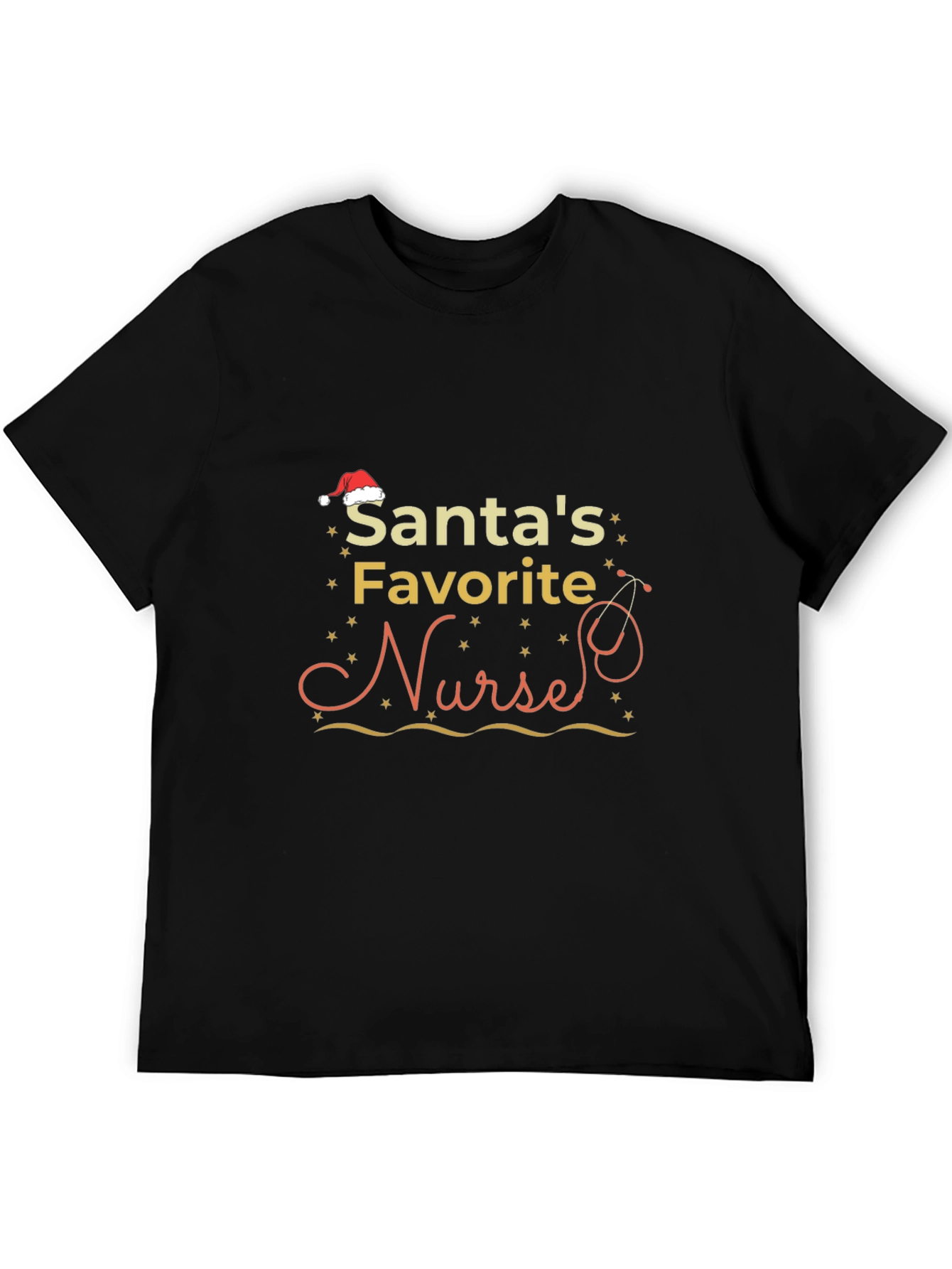 Santas Favorite Nurse T-Shirt - Holiday Gift