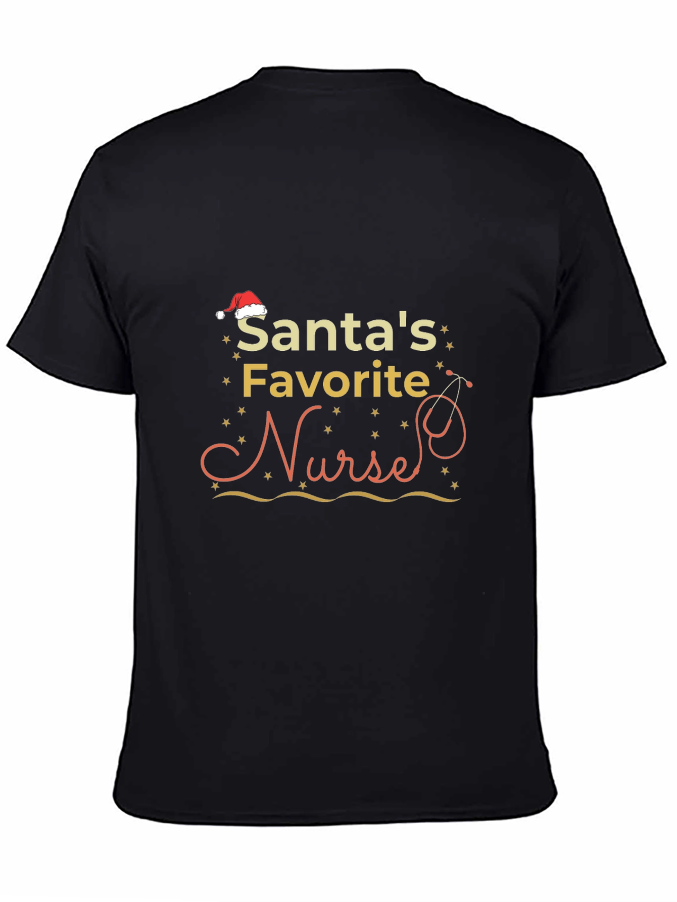 Santas Favorite Nurse T-Shirt - Holiday Gift
