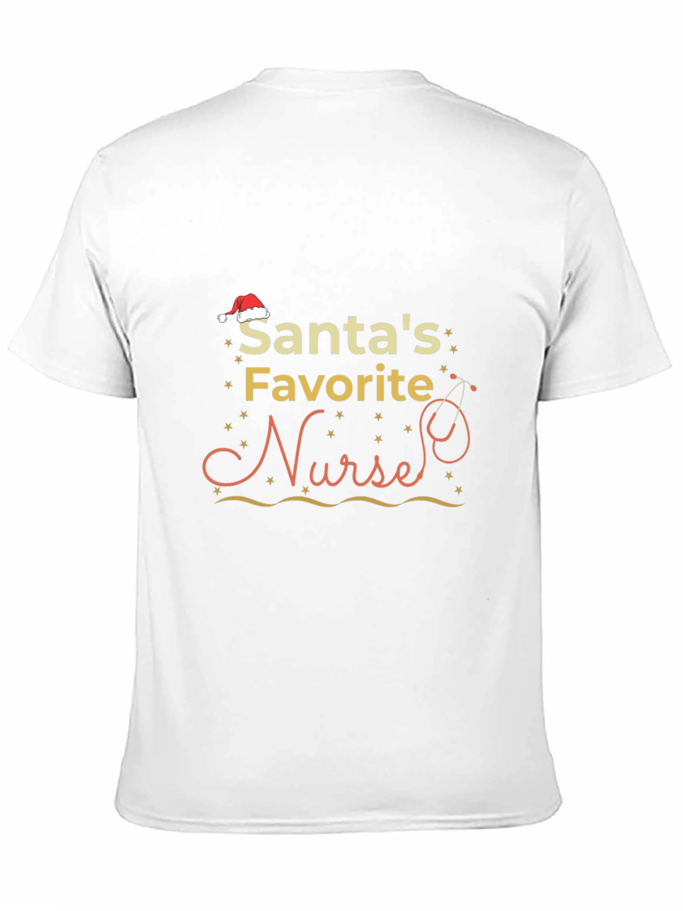 Santas Favorite Nurse T-Shirt - Holiday Gift