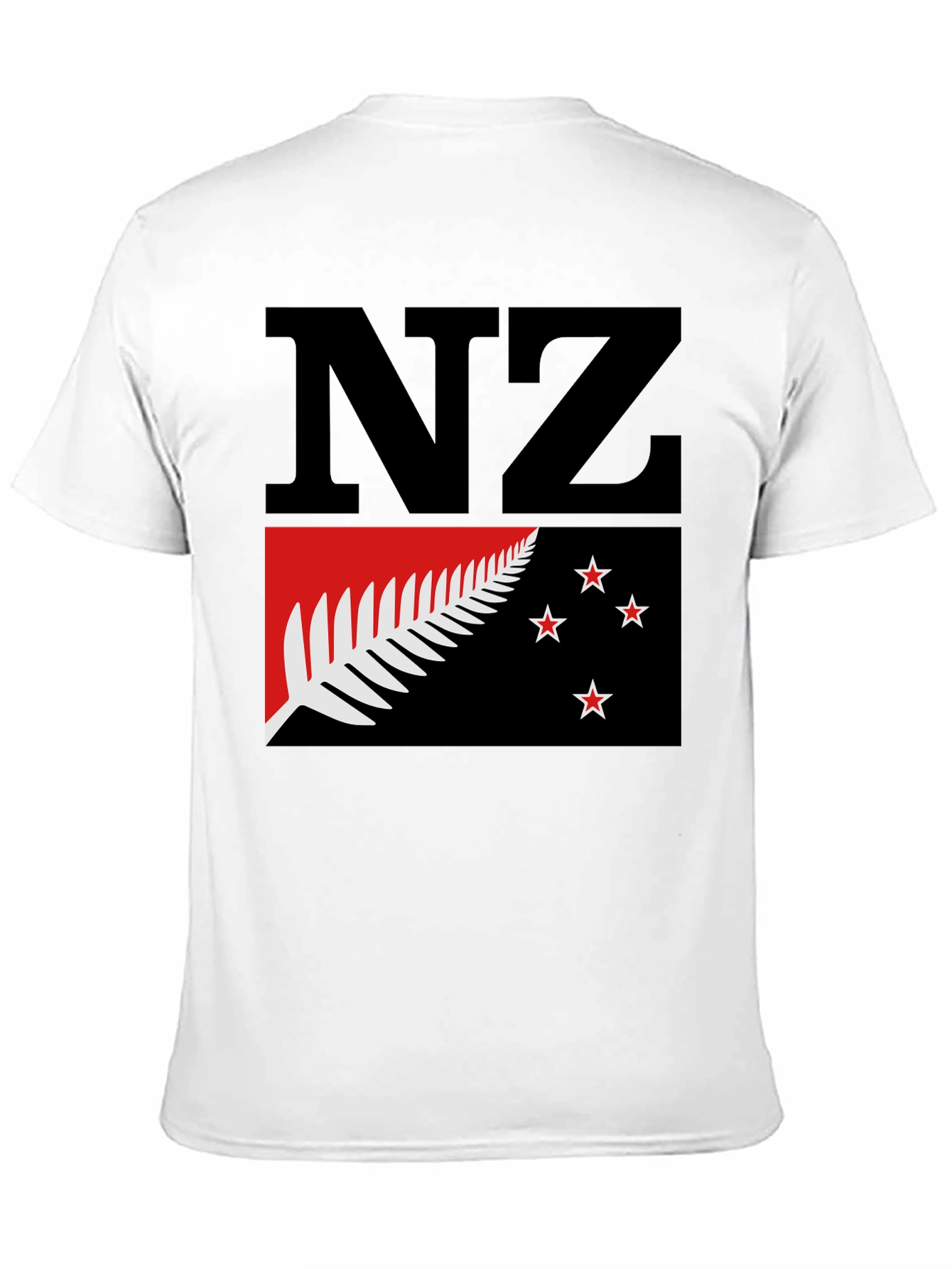NZ Flag Graphic Tee - Black Cotton T-Shirt