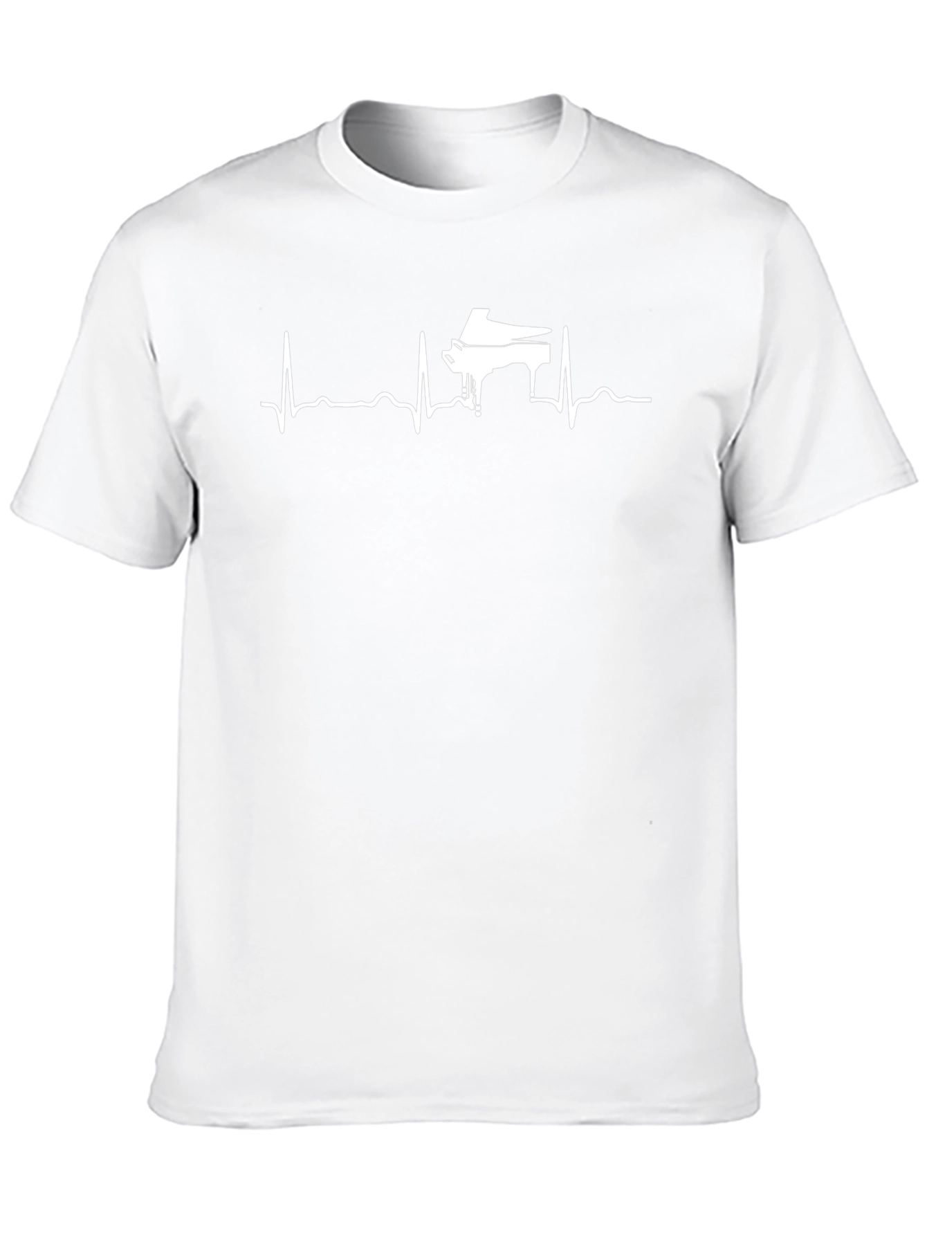 Piano Heartbeat Graphic Tee - Music Lovers T-Shirt