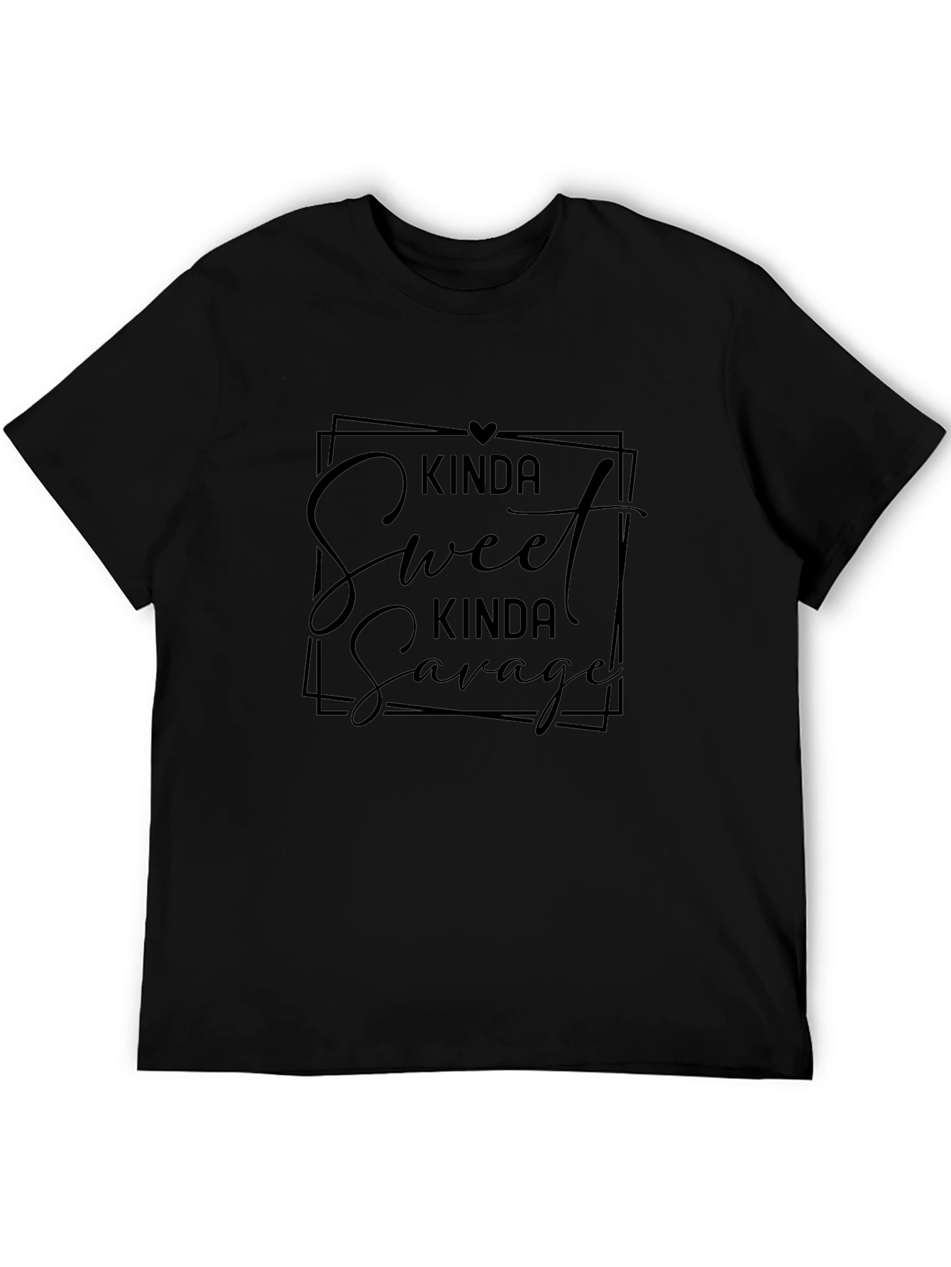 Kinda Sweet Kinda Savage Black Graphic Tee
