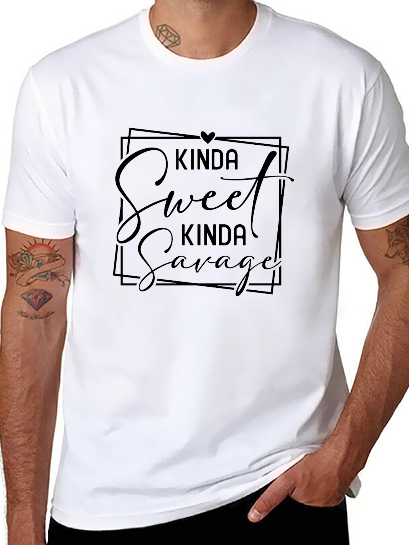 Kinda Sweet Kinda Savage Black Graphic Tee