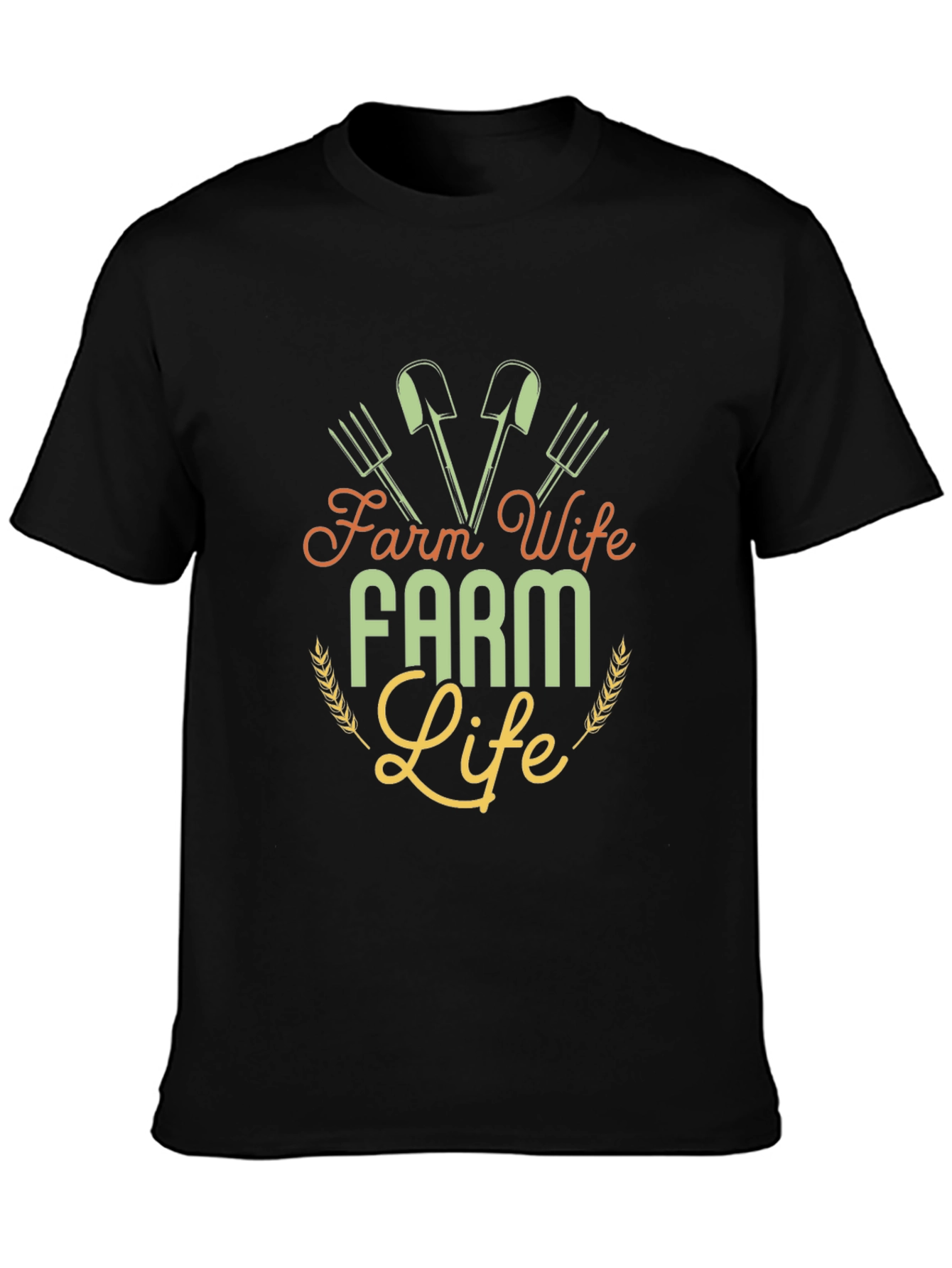 Farm Wife Farm Life Graphic Tee - Black
