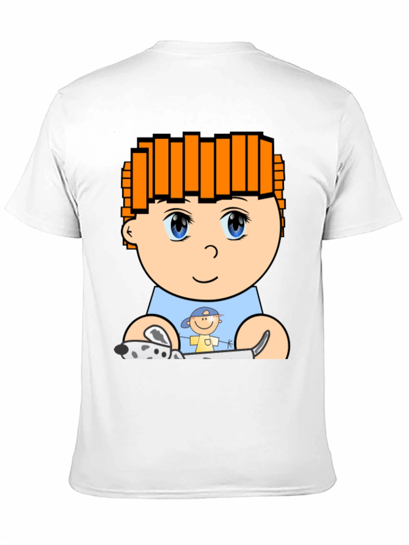 Cartoon Character T-Shirt: Black