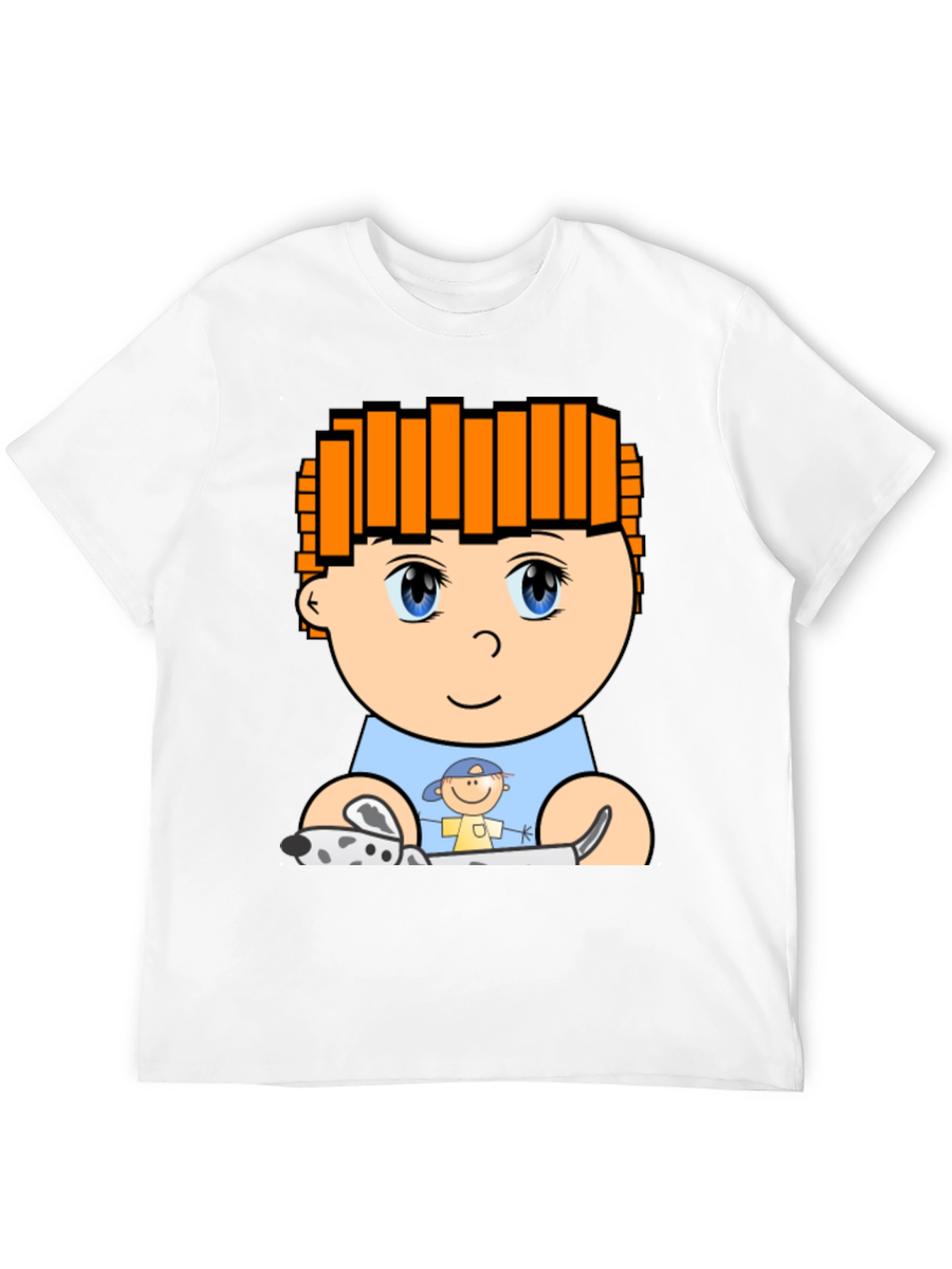 Cartoon Character T-Shirt: Black