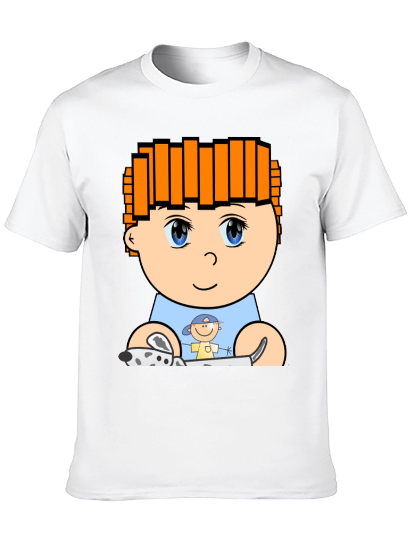 Cartoon Character T-Shirt: Black