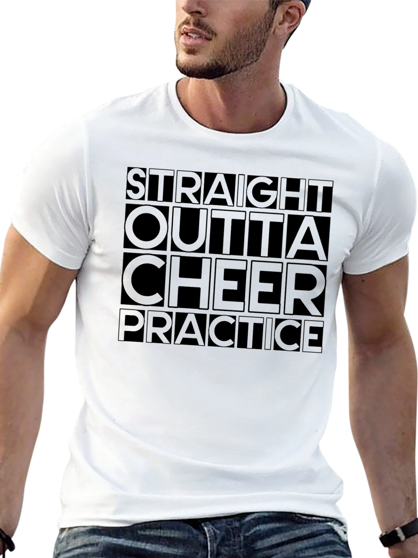 Straight Outta Cheer Practice Graphic Tee