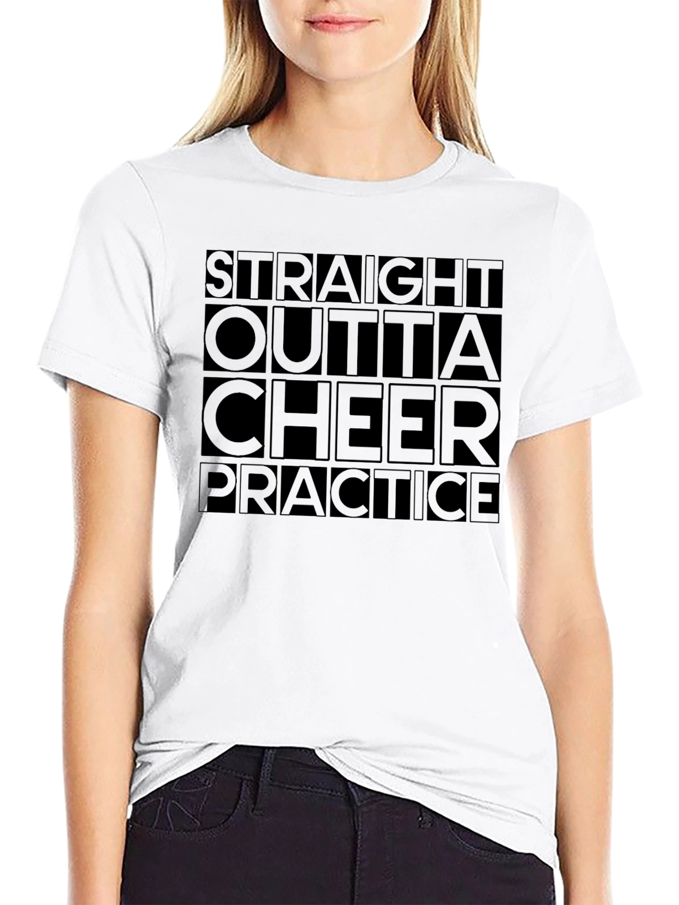 Straight Outta Cheer Practice Graphic Tee
