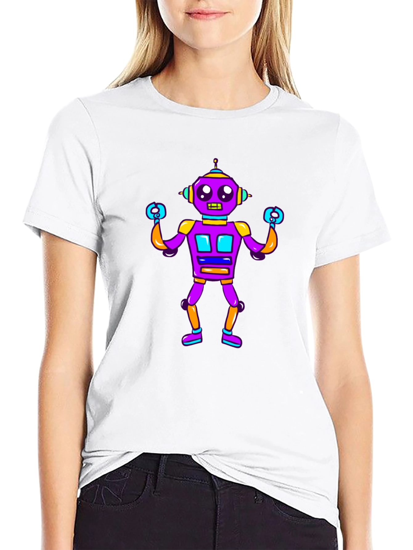 Fun Robot Graphic T-Shirt
