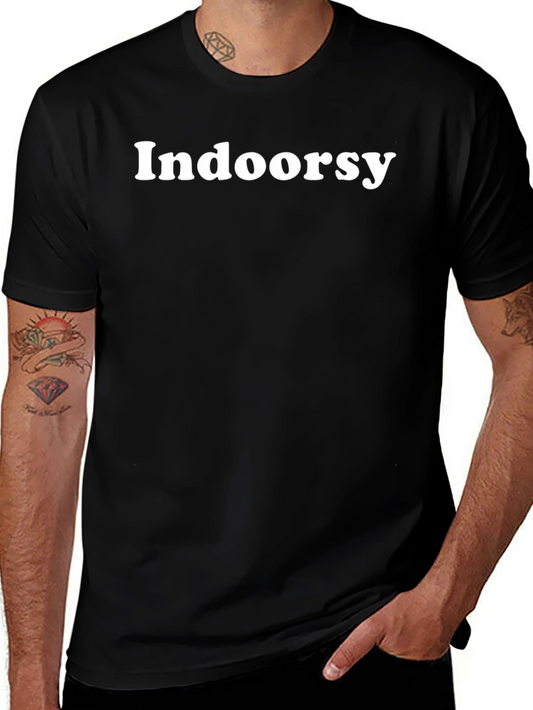 Indoorsy Black T-Shirt - Cozy Comfort