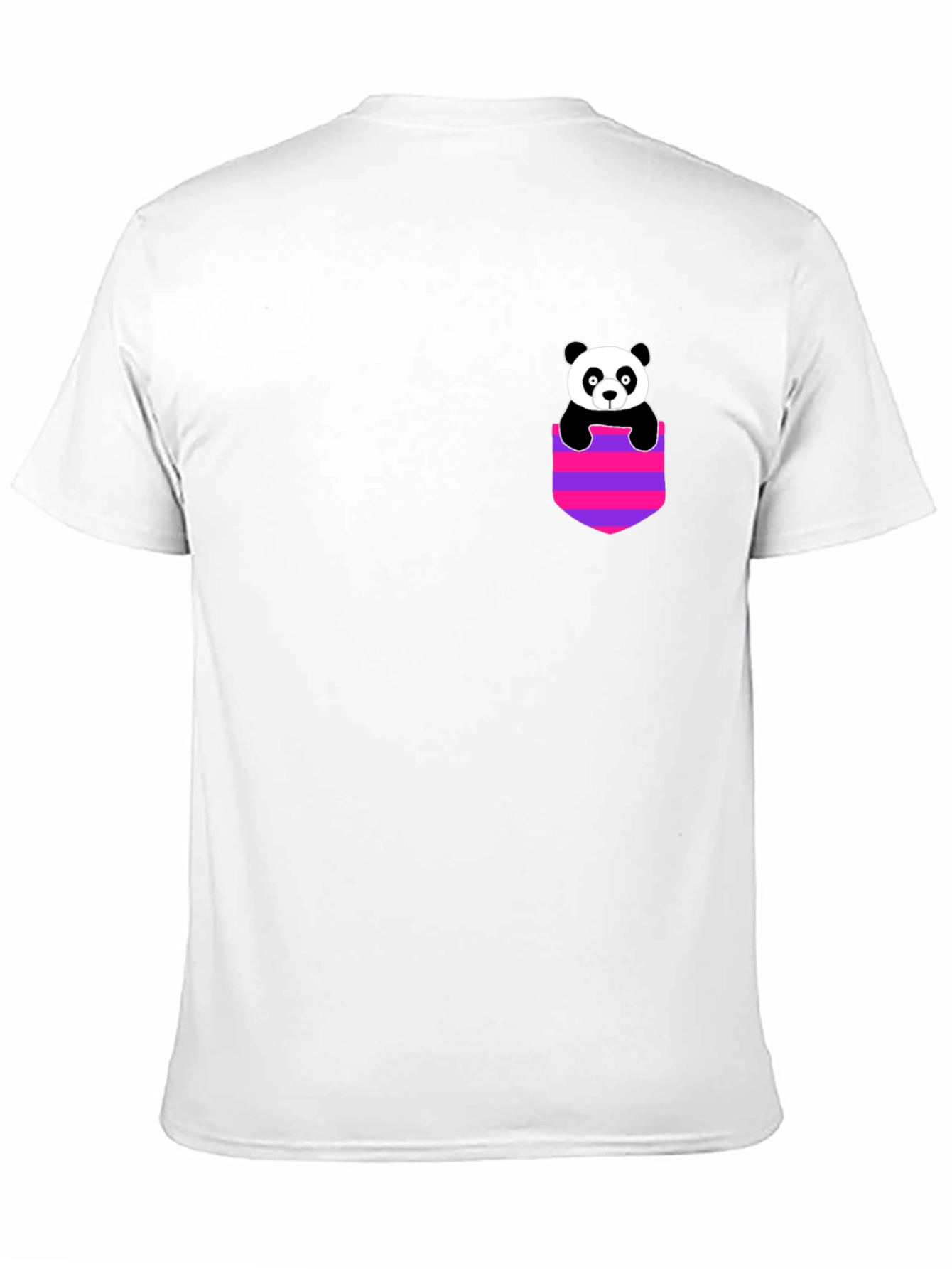 Panda Pocket Graphic T-Shirt - Black Crew Neck