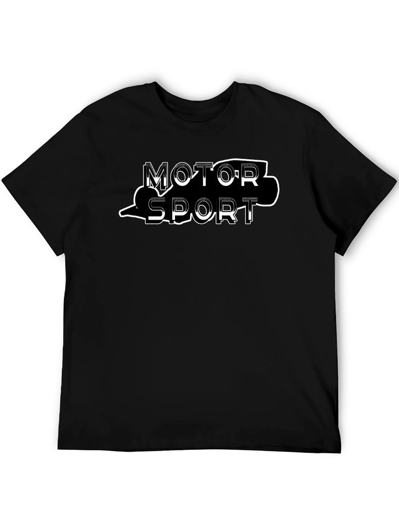 Motorsport Graphic Print Black T-Shirt