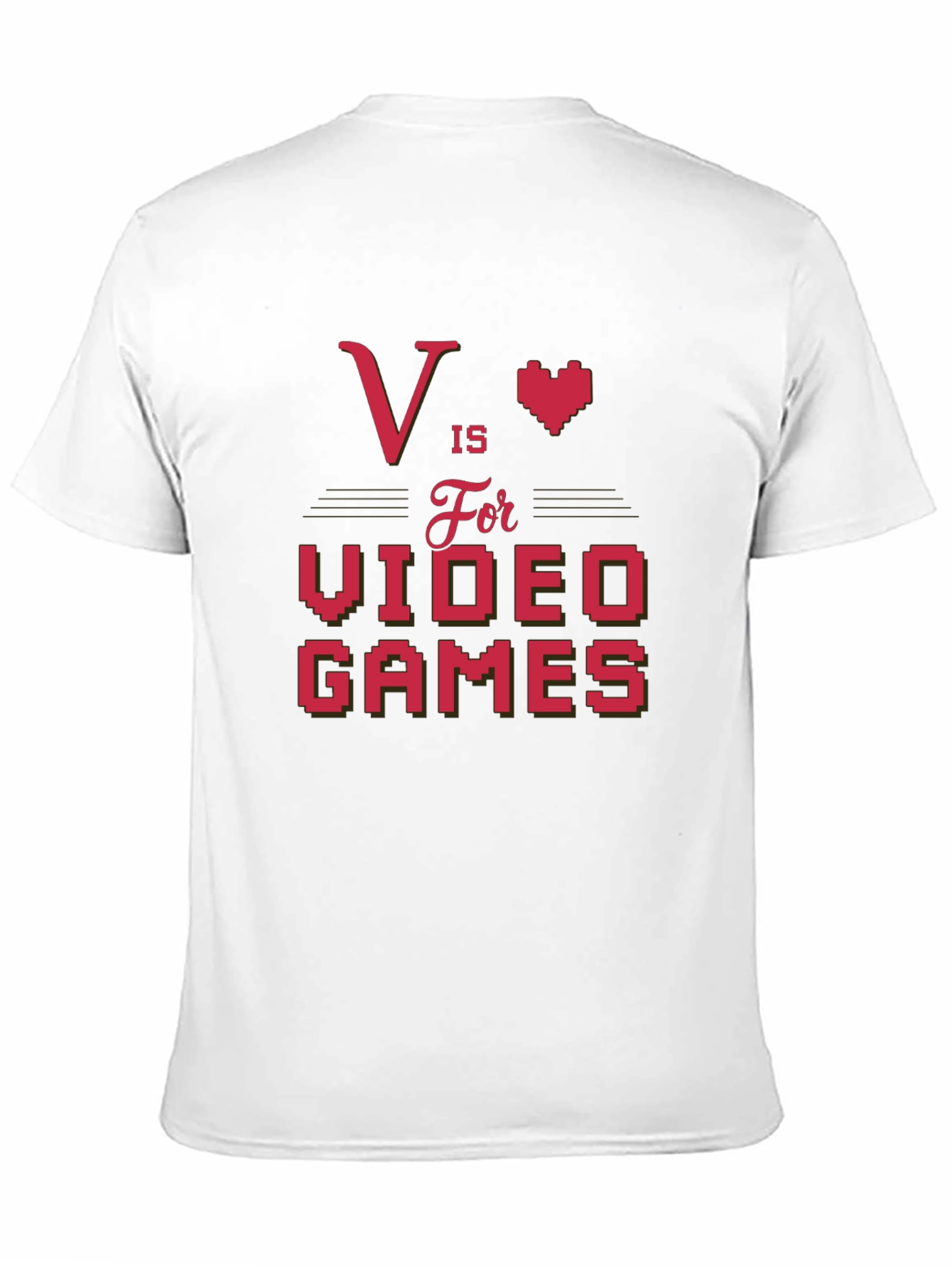 V is for Video Games Black T-Shirt
