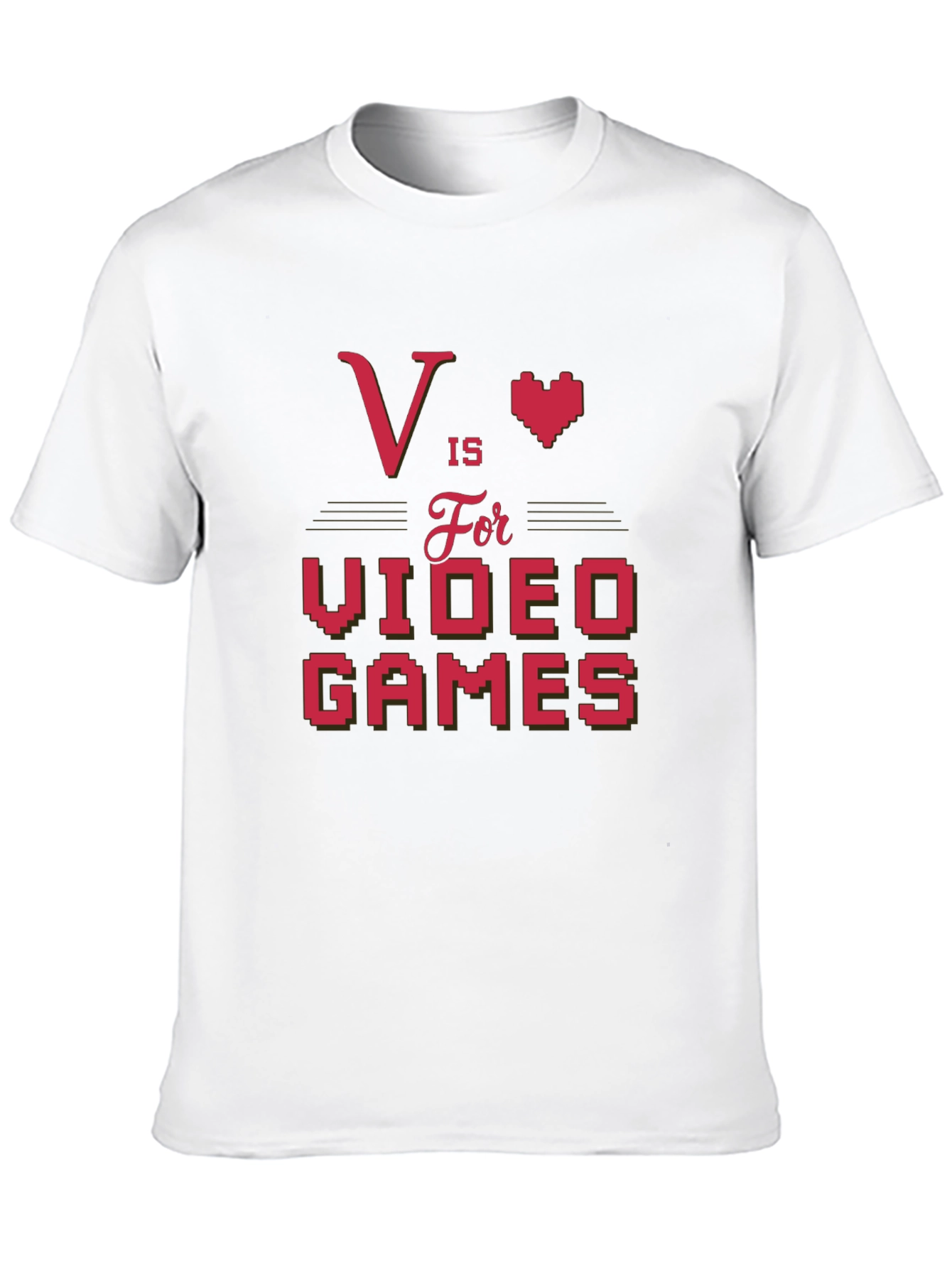 V is for Video Games Black T-Shirt