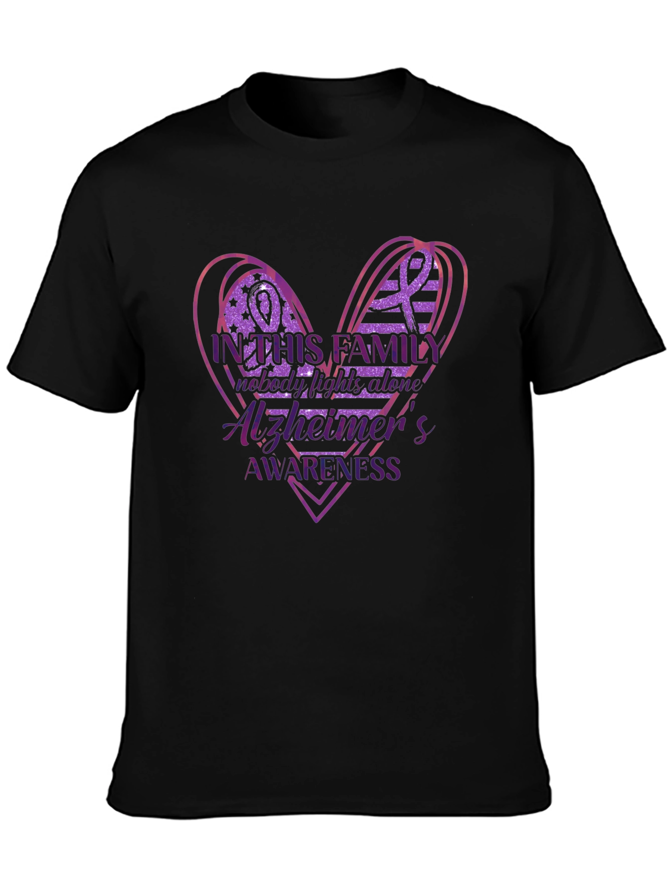 Alzheimers Awareness Family Heart T-Shirt