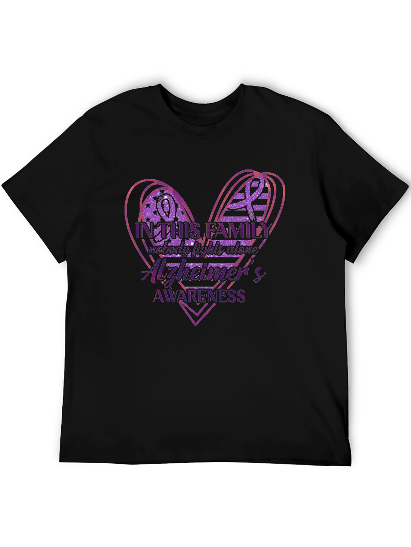 Alzheimers Awareness Family Heart T-Shirt