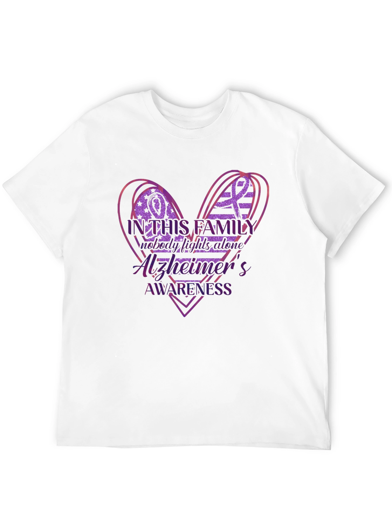 Alzheimers Awareness Family Heart T-Shirt