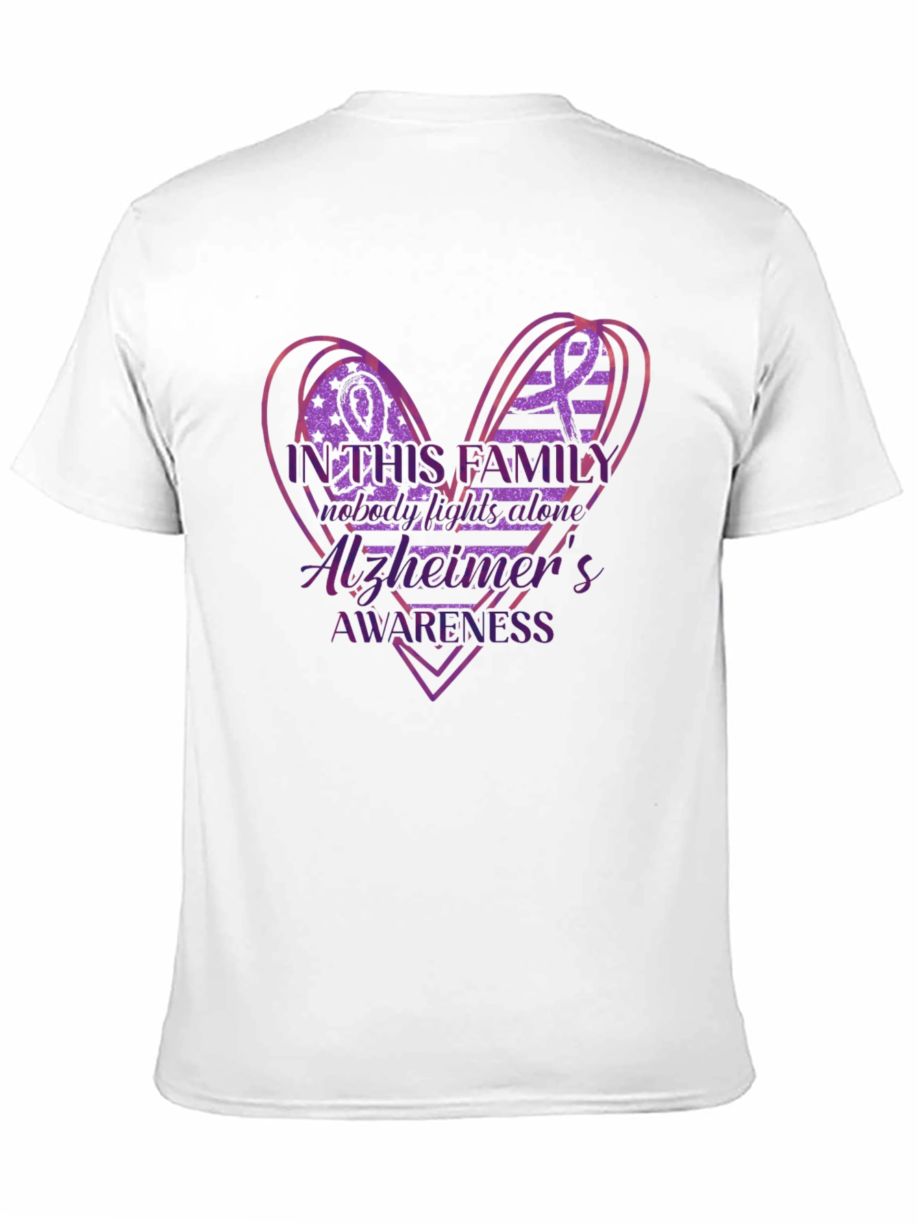 Alzheimers Awareness Family Heart T-Shirt