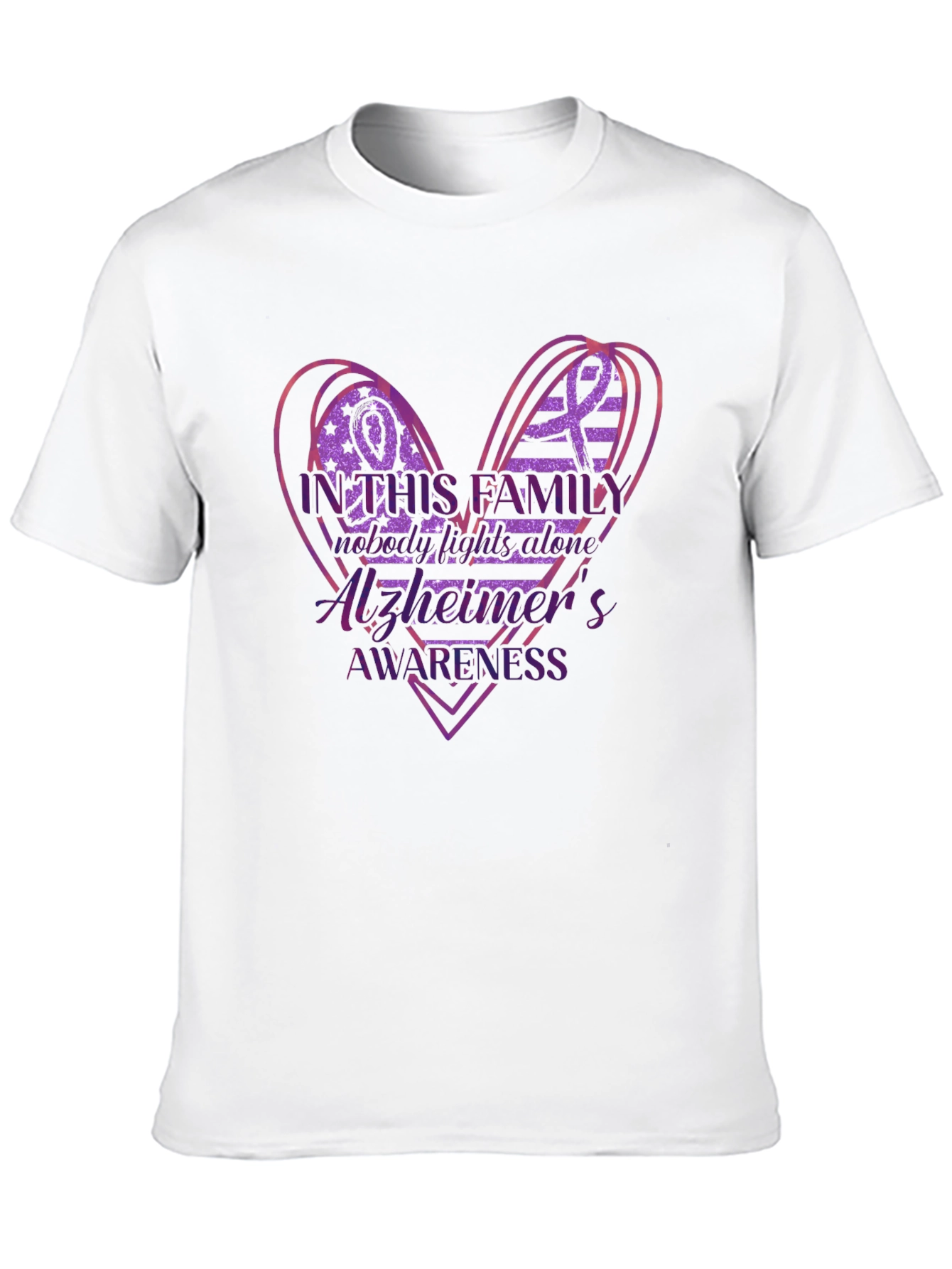 Alzheimers Awareness Family Heart T-Shirt