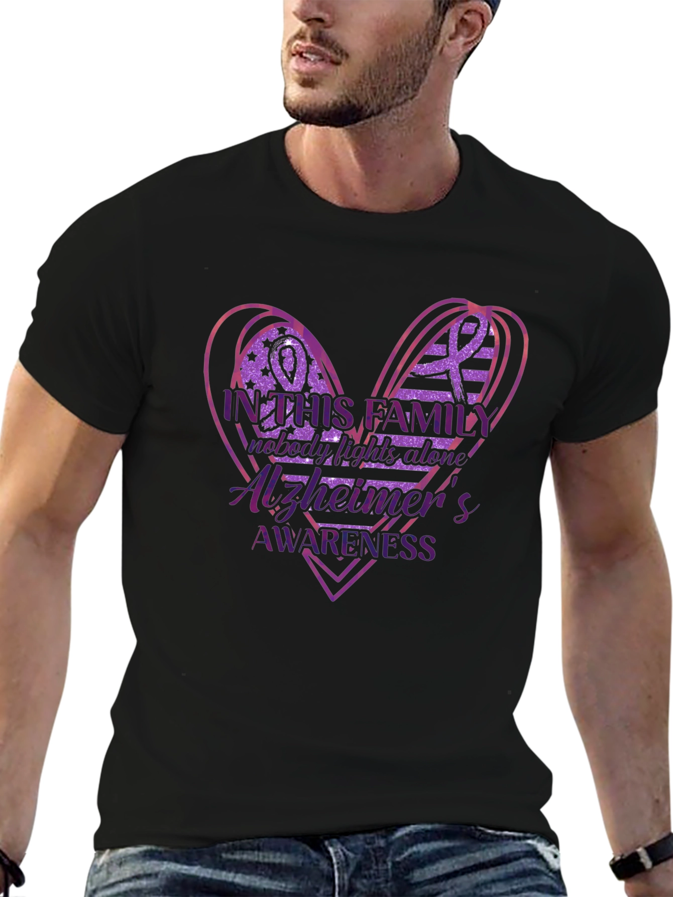 Alzheimers Awareness Family Heart T-Shirt