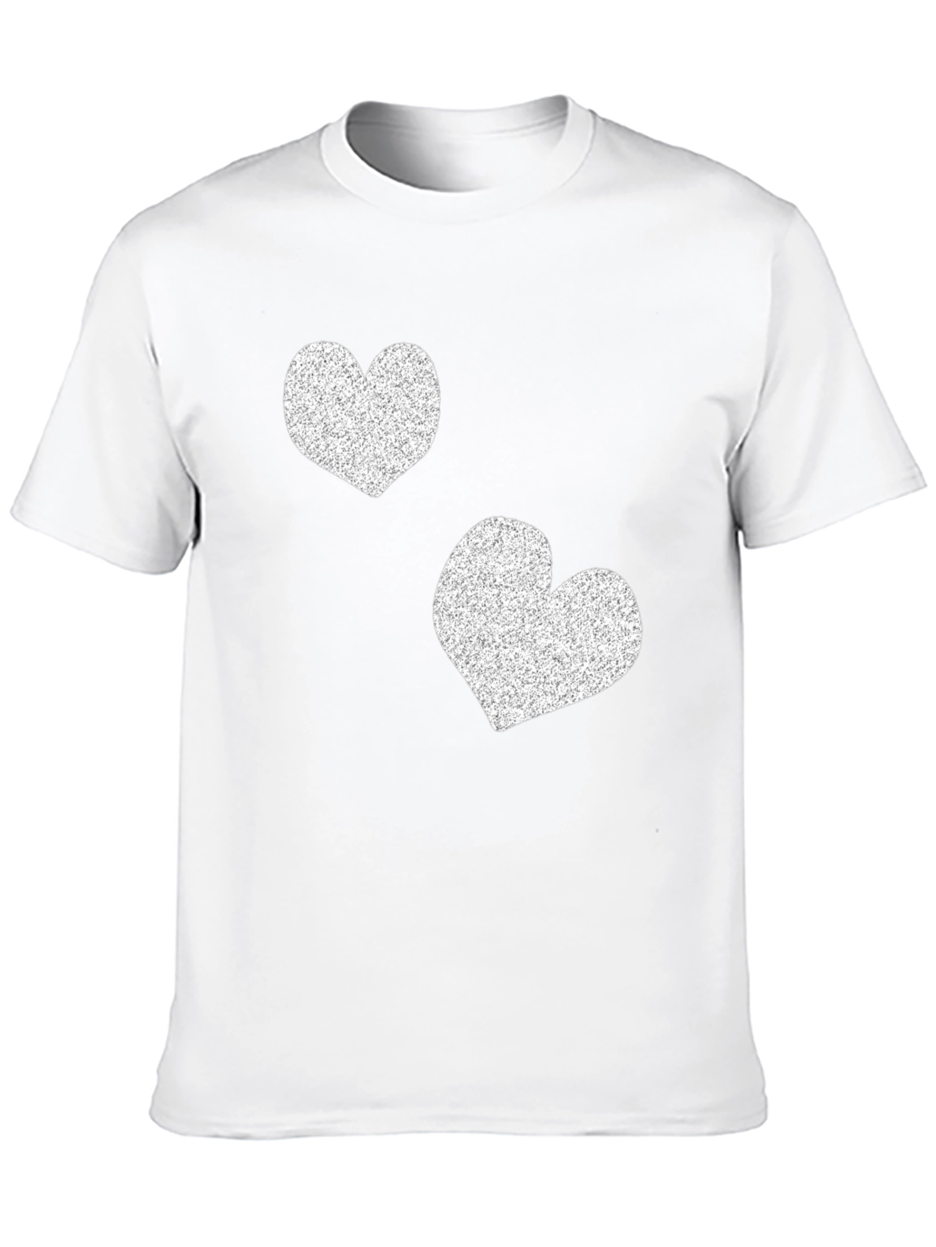 Heart Print Black T-Shirt