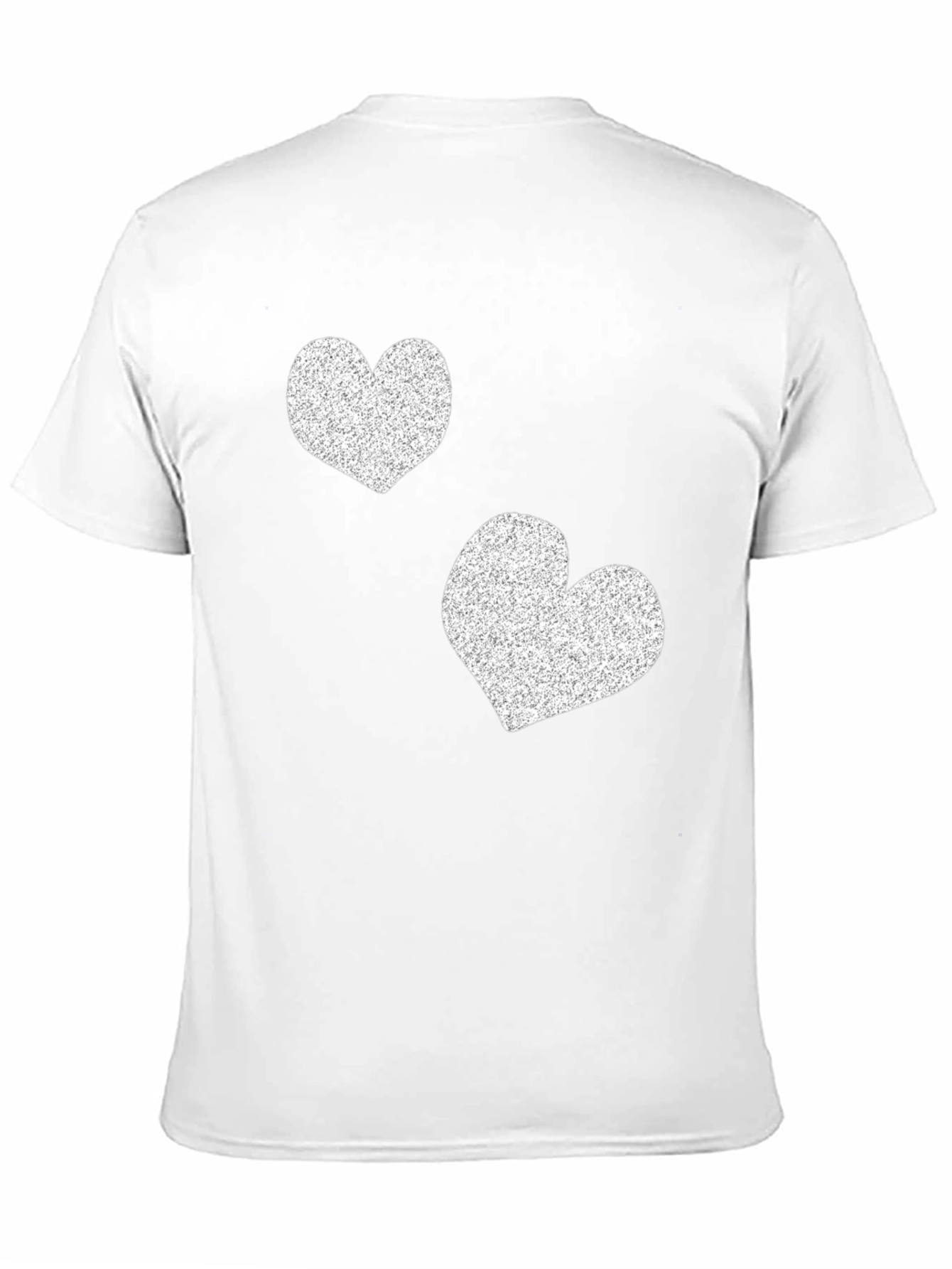 Heart Print Black T-Shirt