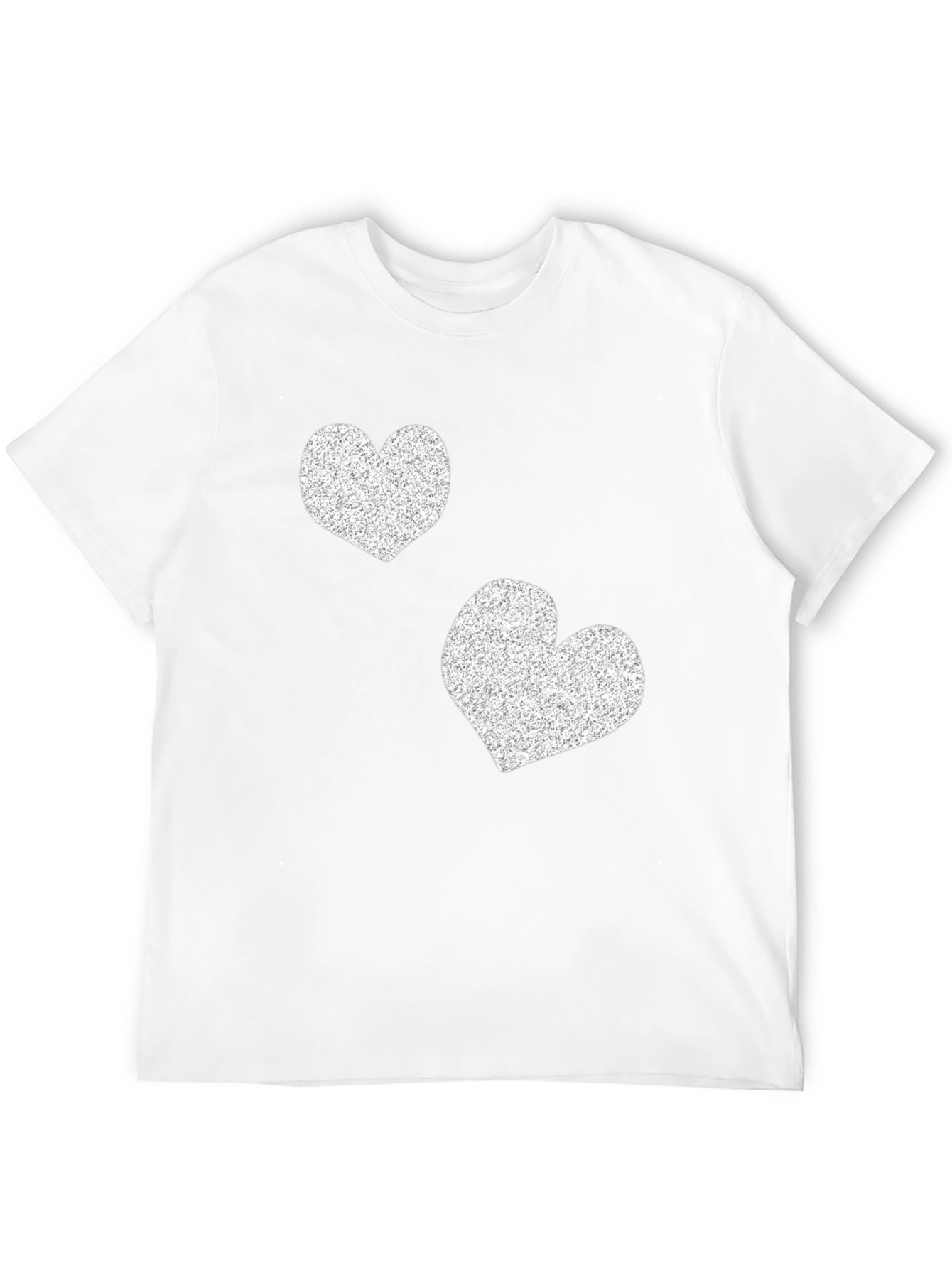 Heart Print Black T-Shirt