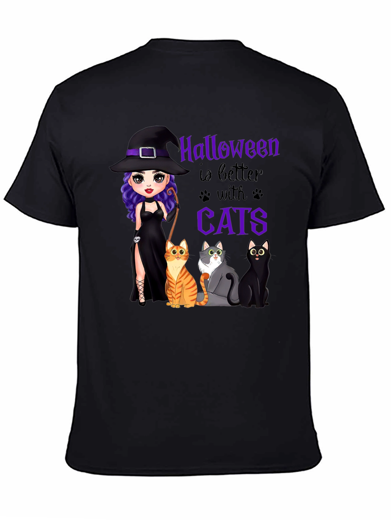 Halloween Witch and Cats T-Shirt