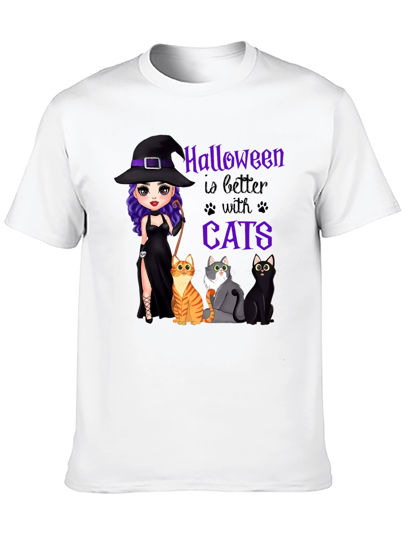 Halloween Witch and Cats T-Shirt