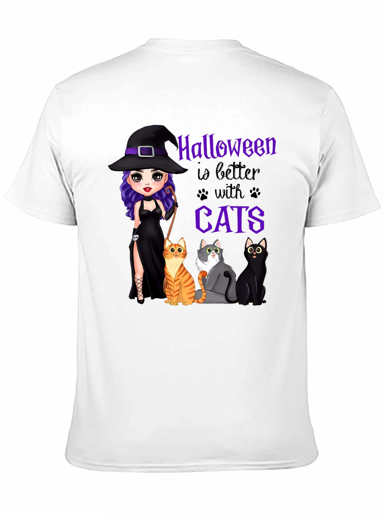 Halloween Witch and Cats T-Shirt