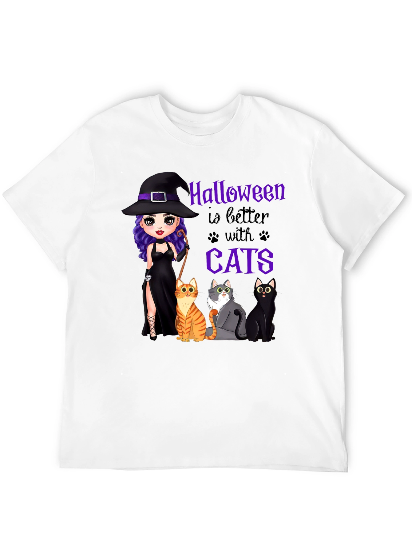 Halloween Witch and Cats T-Shirt