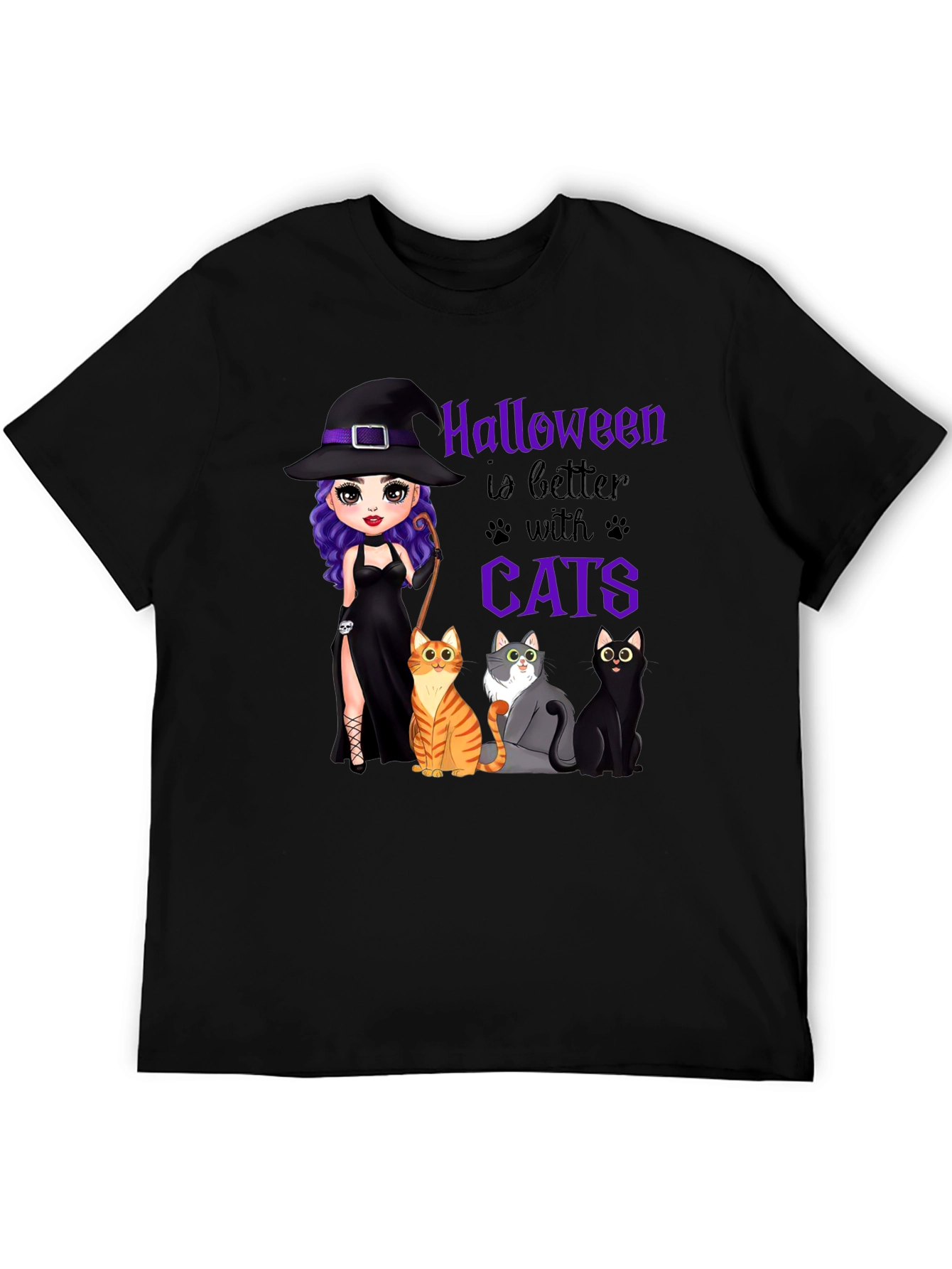 Halloween Witch and Cats T-Shirt