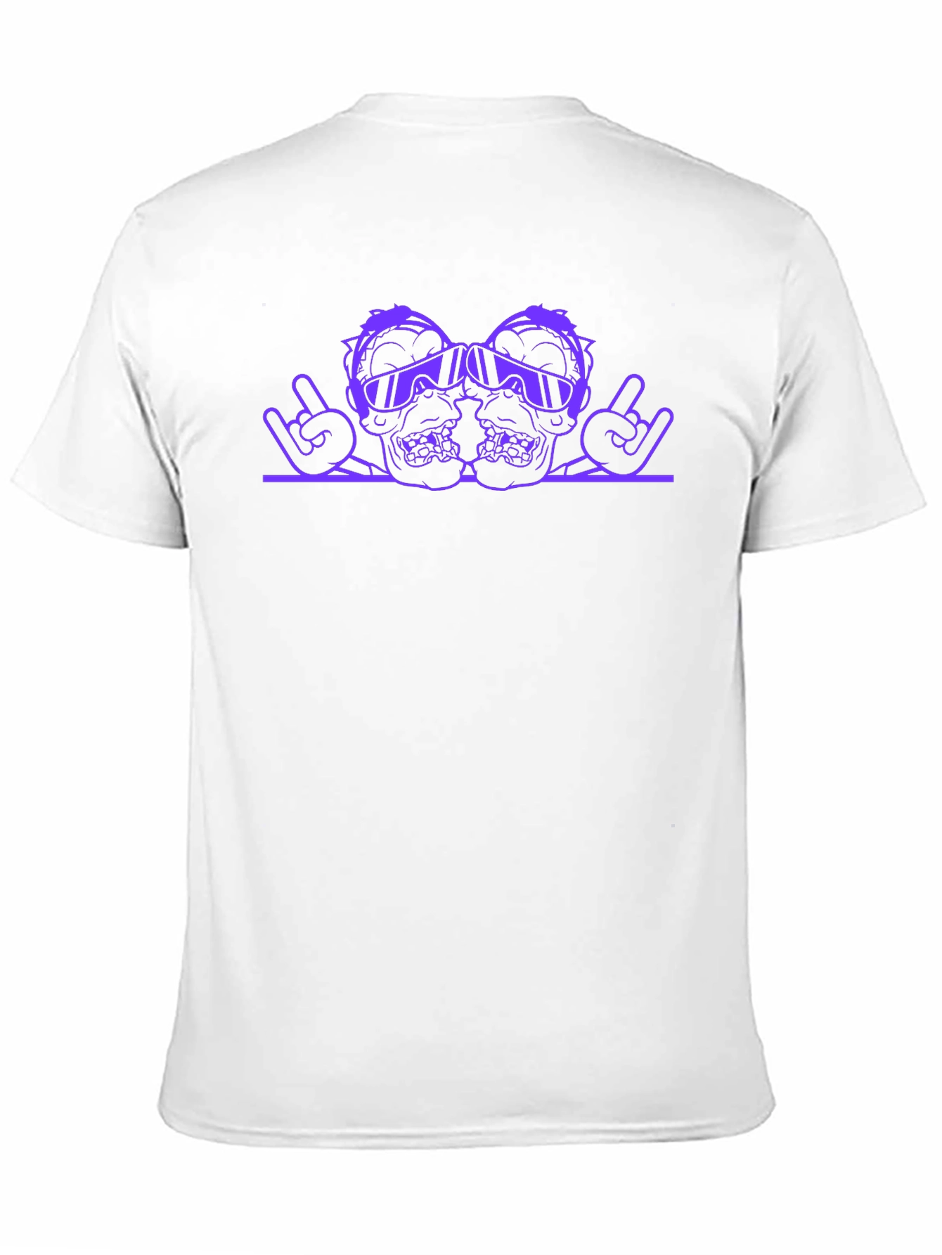 Purple Skull Rock On Graphic T-Shirt