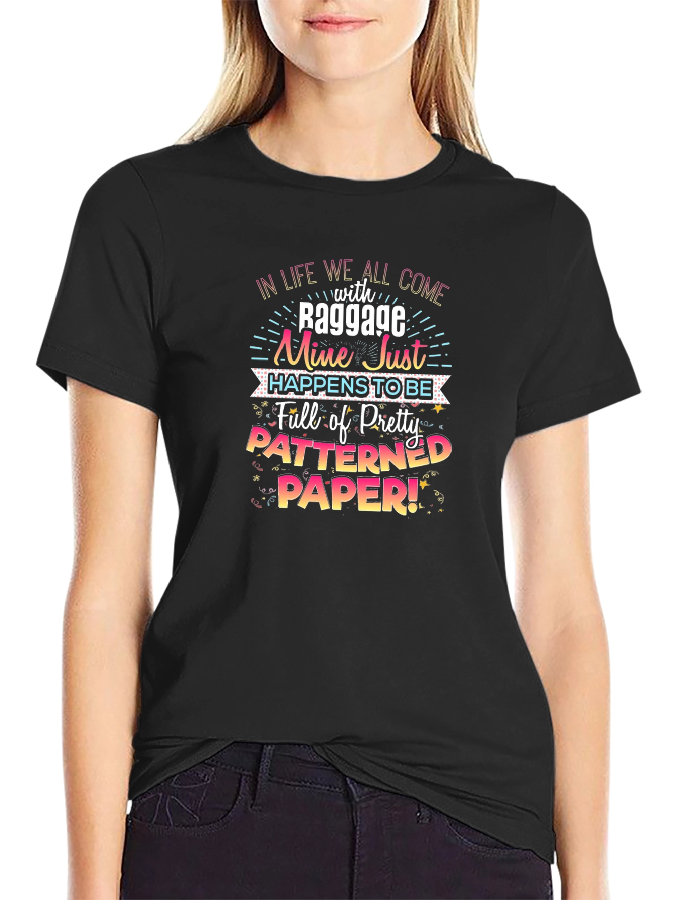 Patterned Paper Baggage T-Shirt