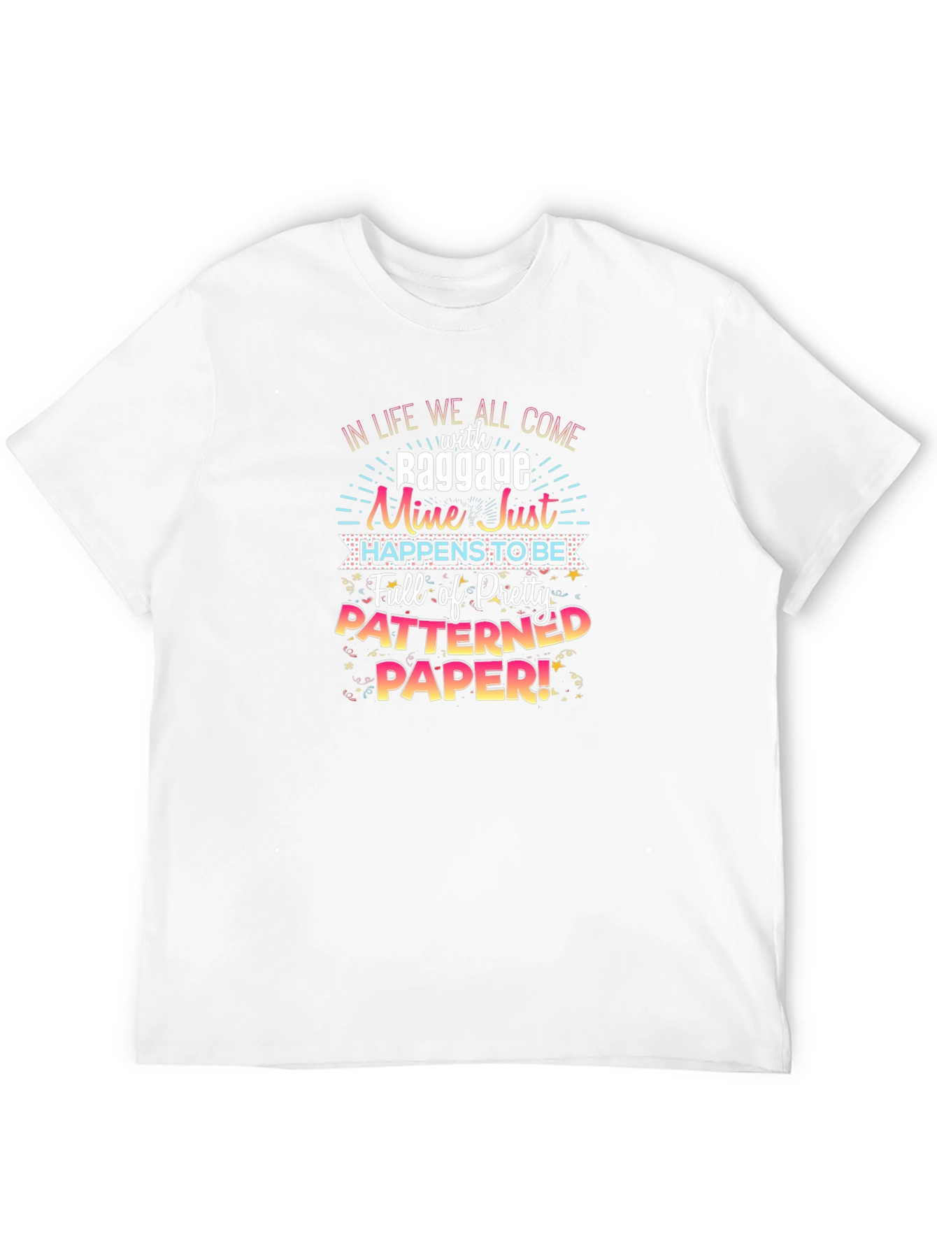 Patterned Paper Baggage T-Shirt