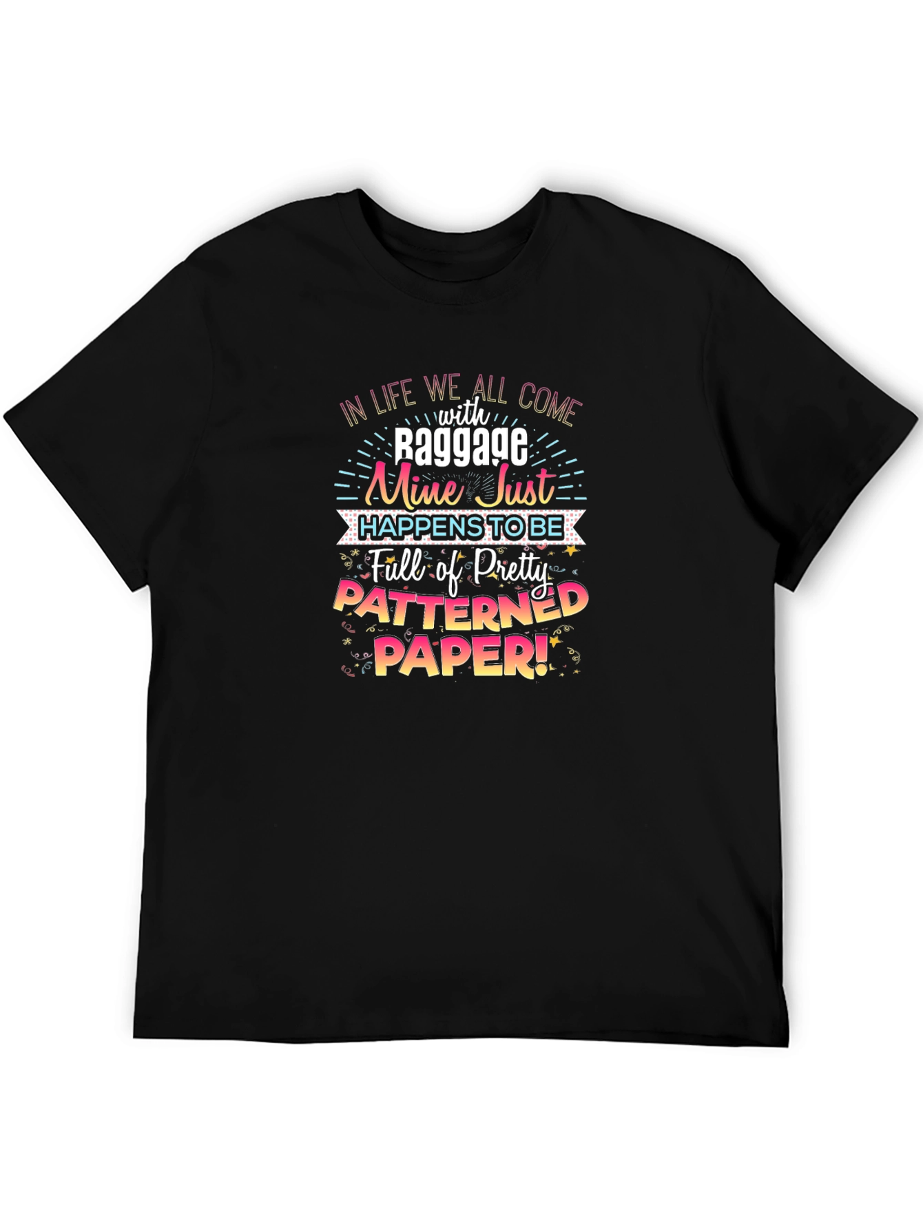 Patterned Paper Baggage T-Shirt
